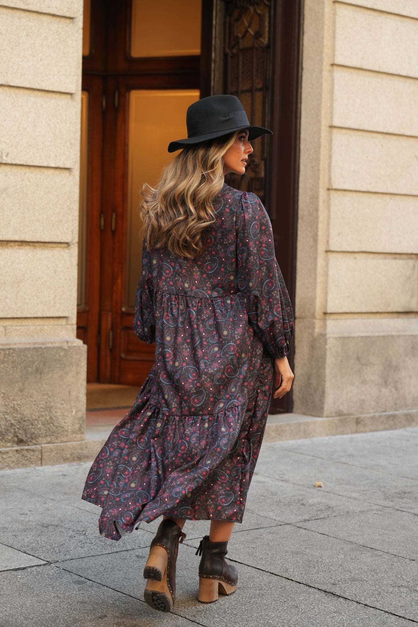 Vestido comprido estampado