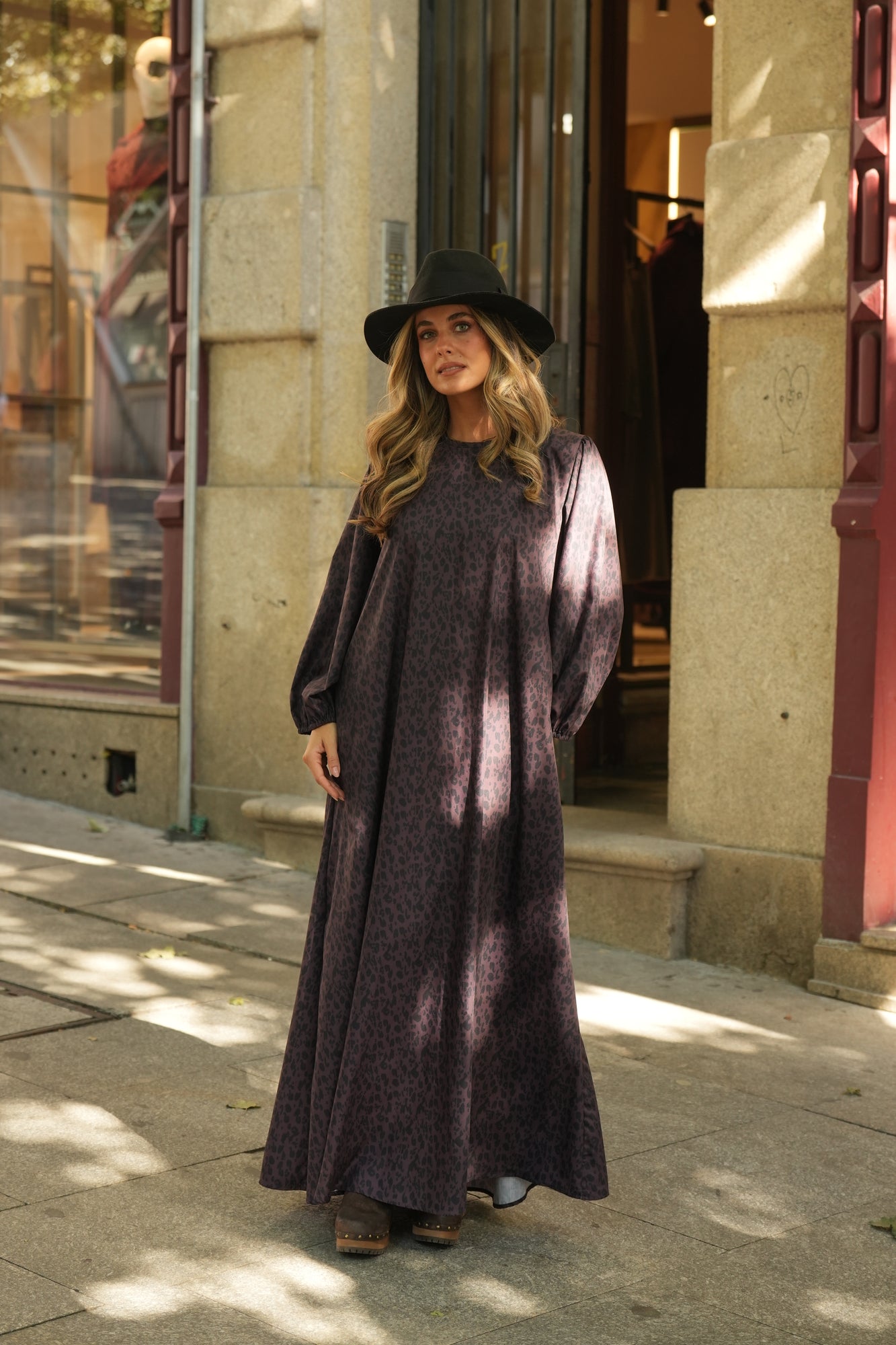 Vestido comprido estampado