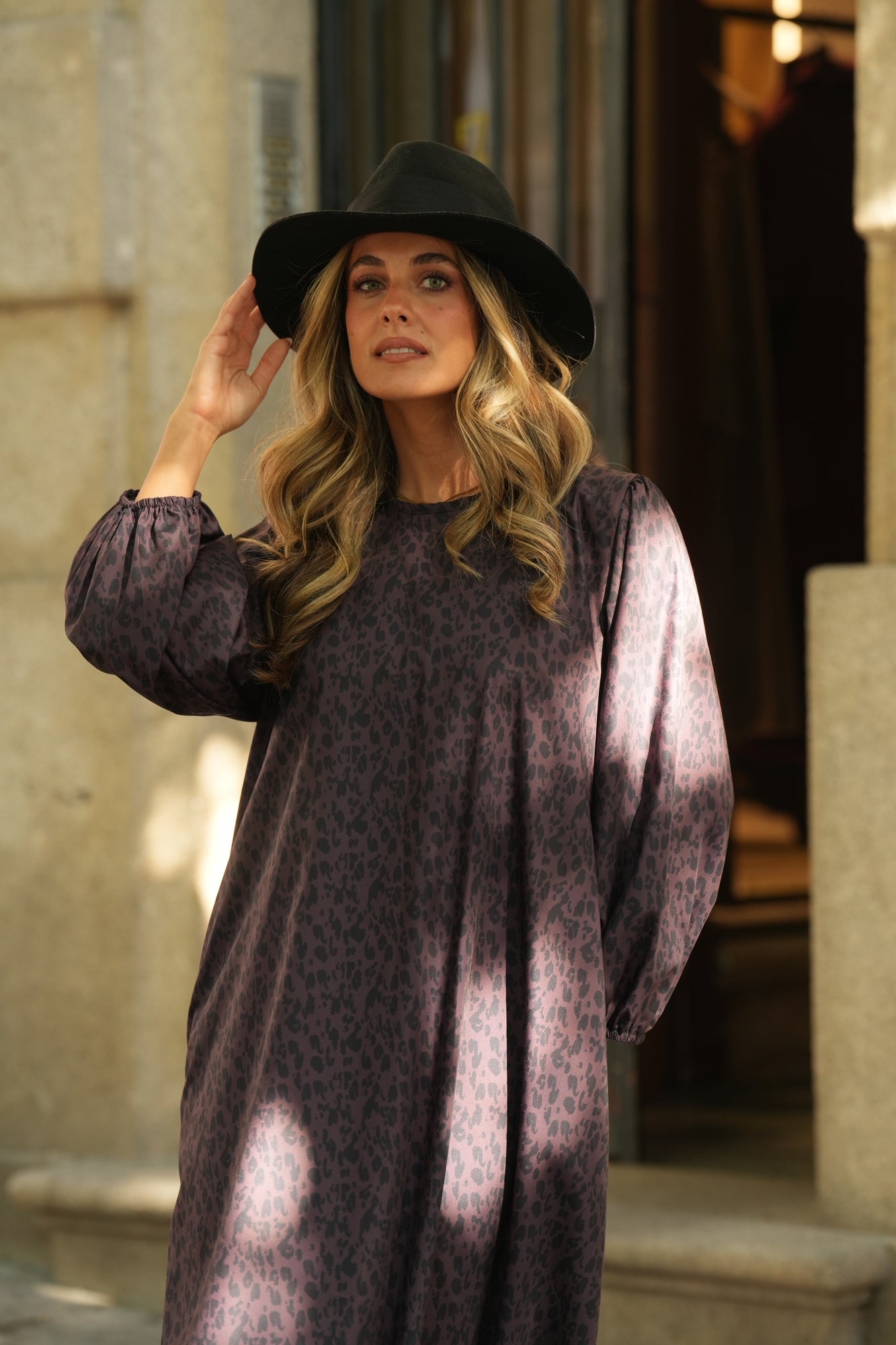 Vestido comprido estampado