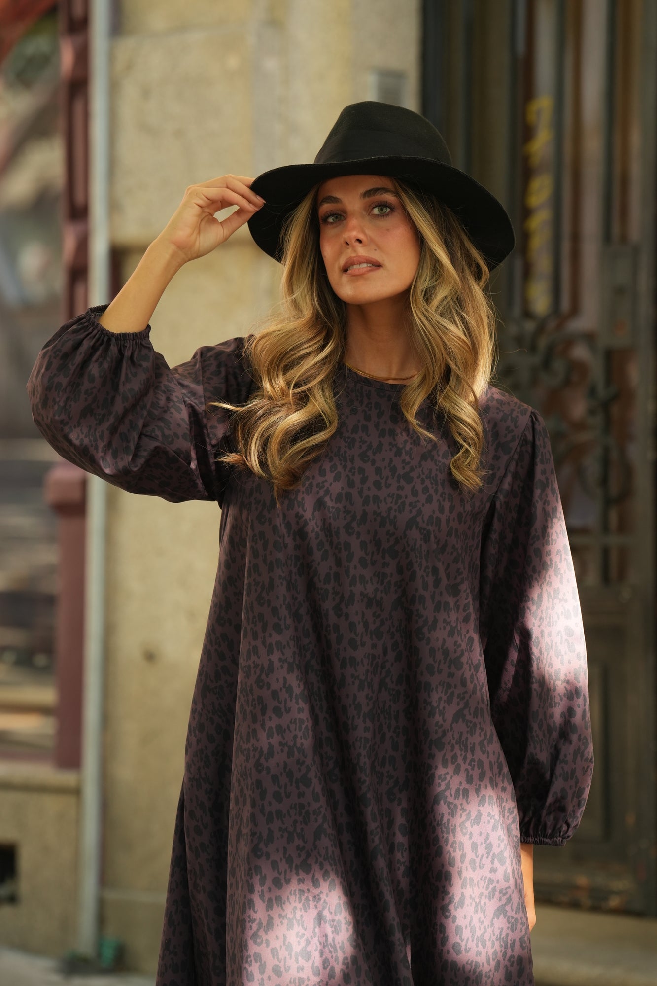 Vestido comprido estampado