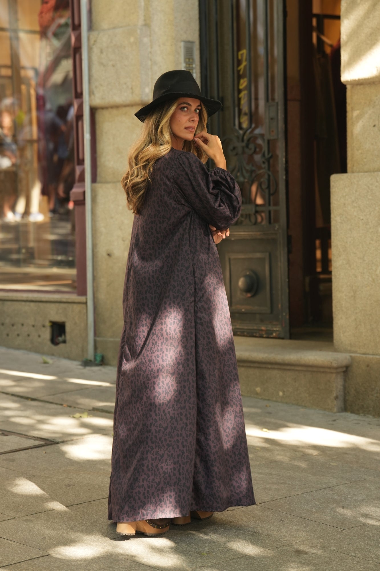 Vestido comprido estampado