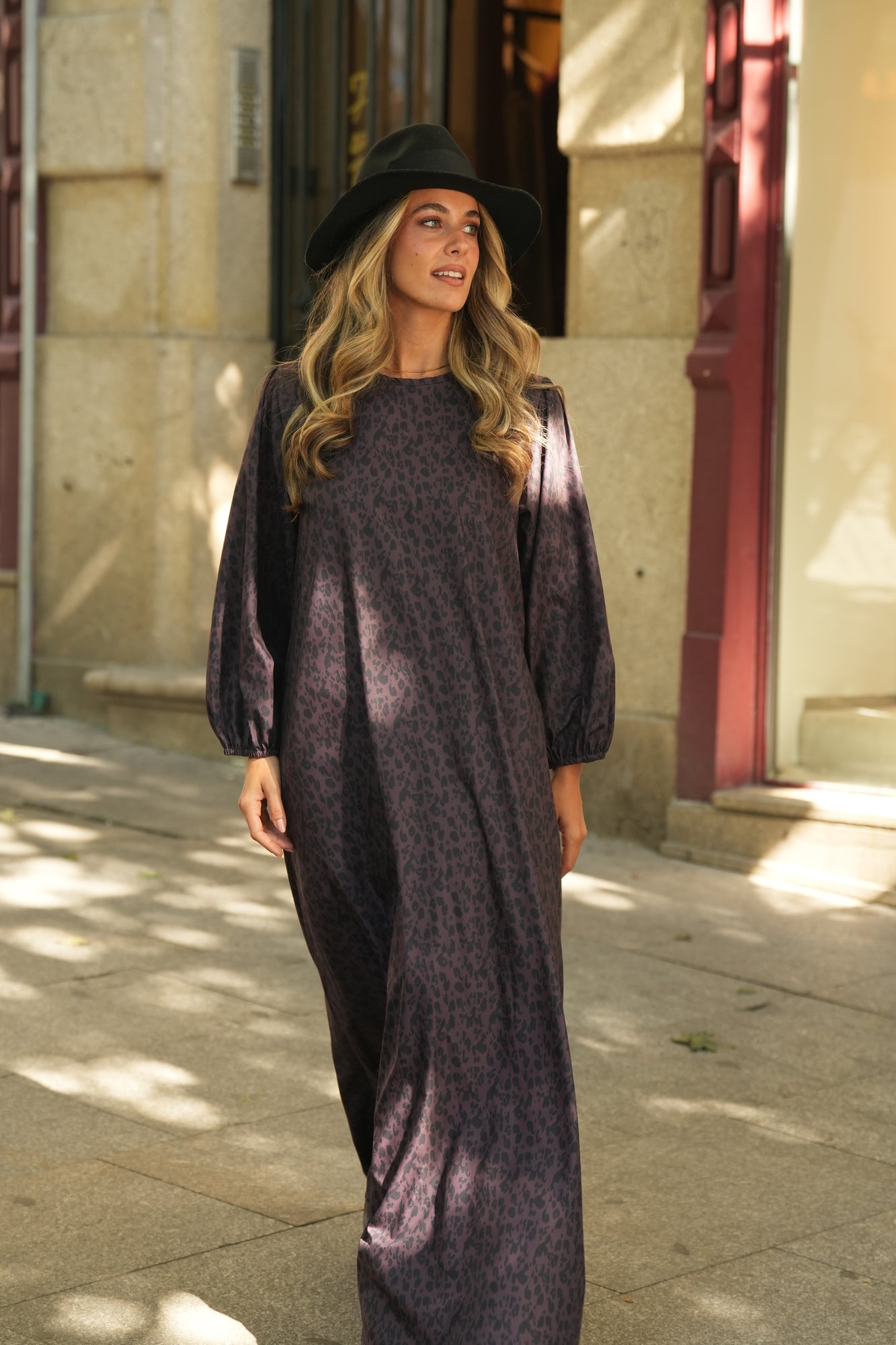 Vestido comprido estampado