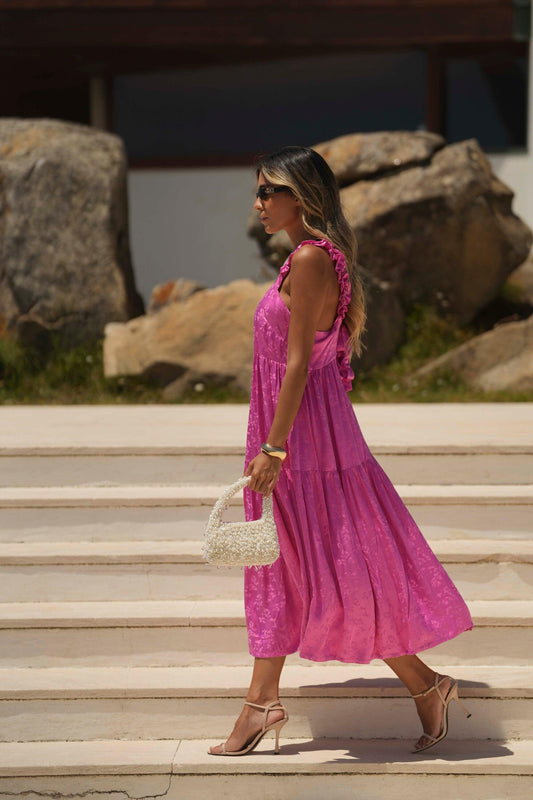 Long dress with ruffle