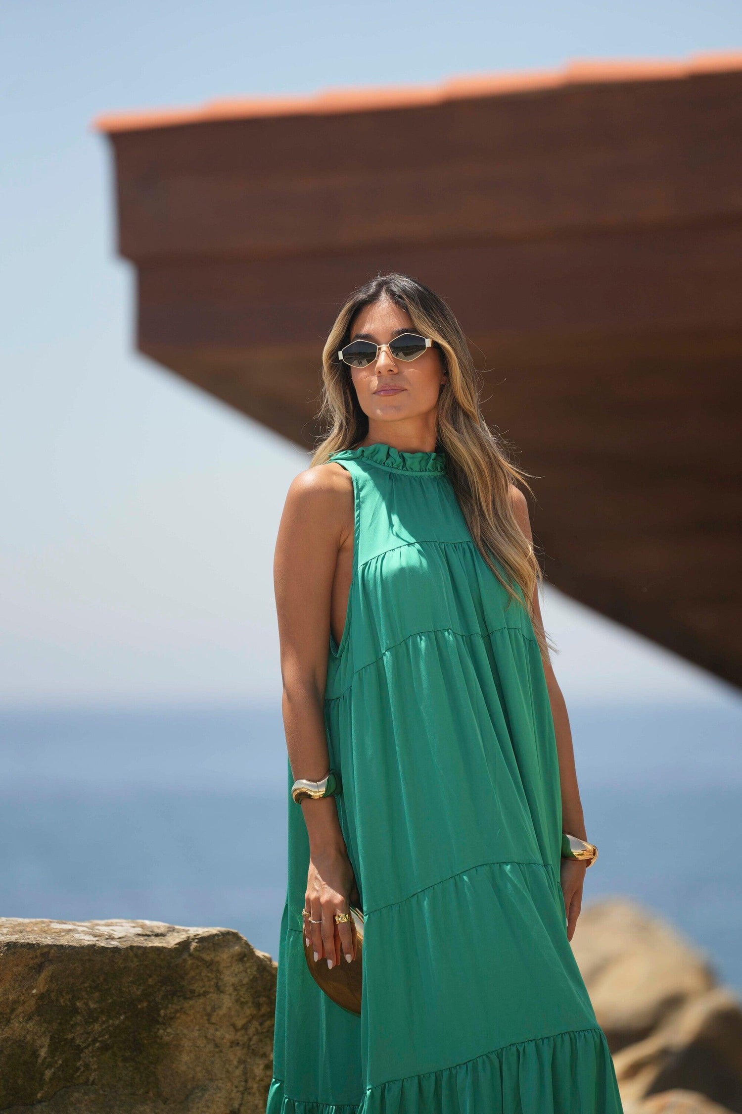 Vestido comprido liso - BOHOME