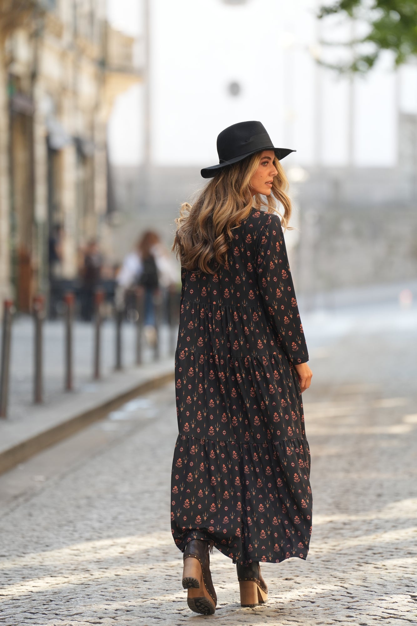 Vestido comprido estampado