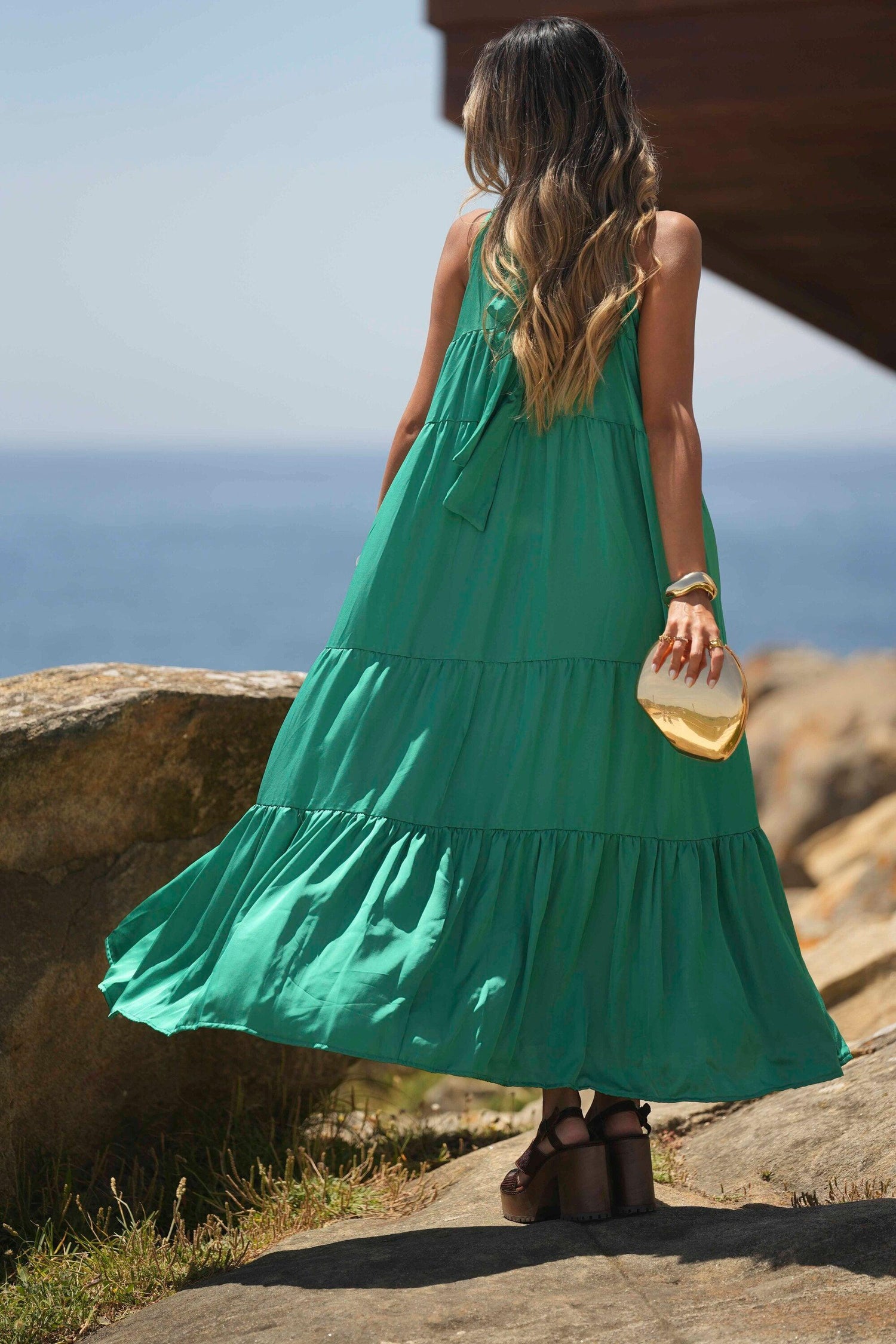 Vestido comprido liso - BOHOME