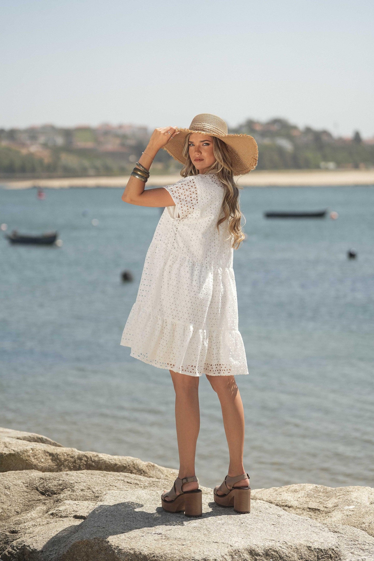 Vestido curto branco