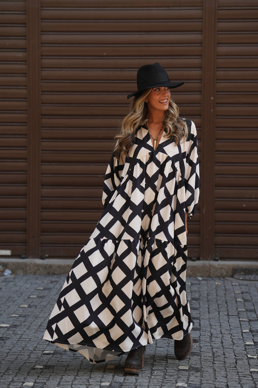 Vestido comprido estampado