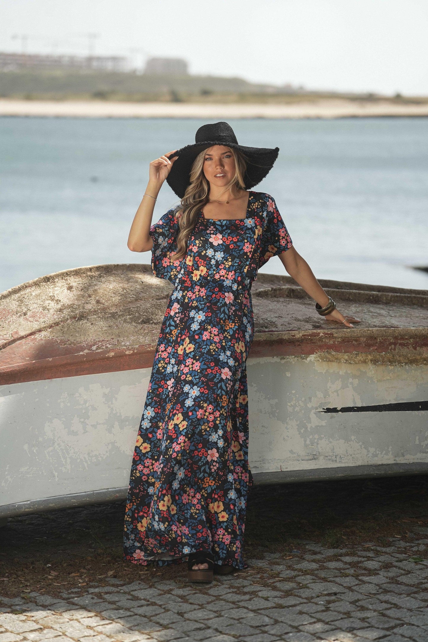 printed long dress