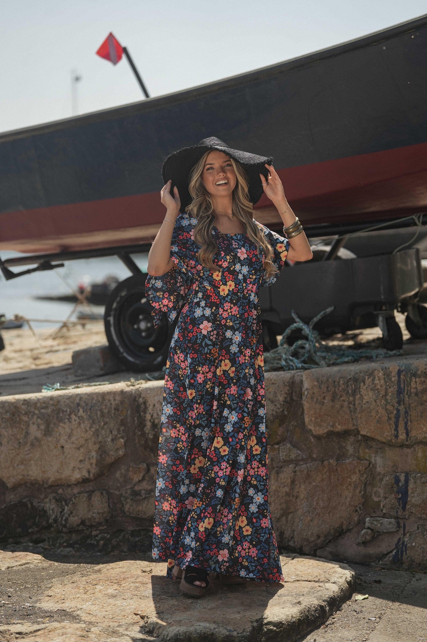 printed long dress