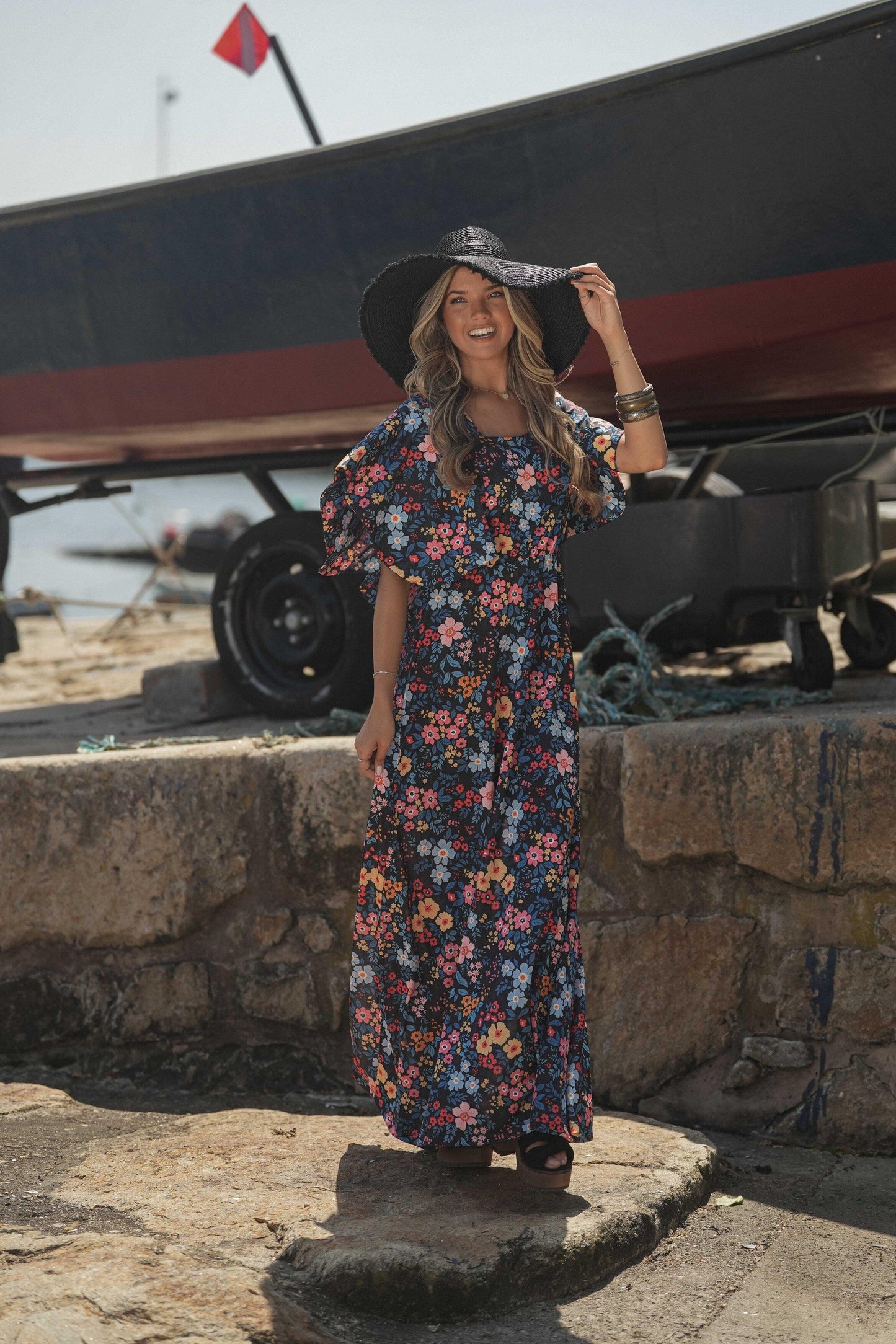 printed long dress