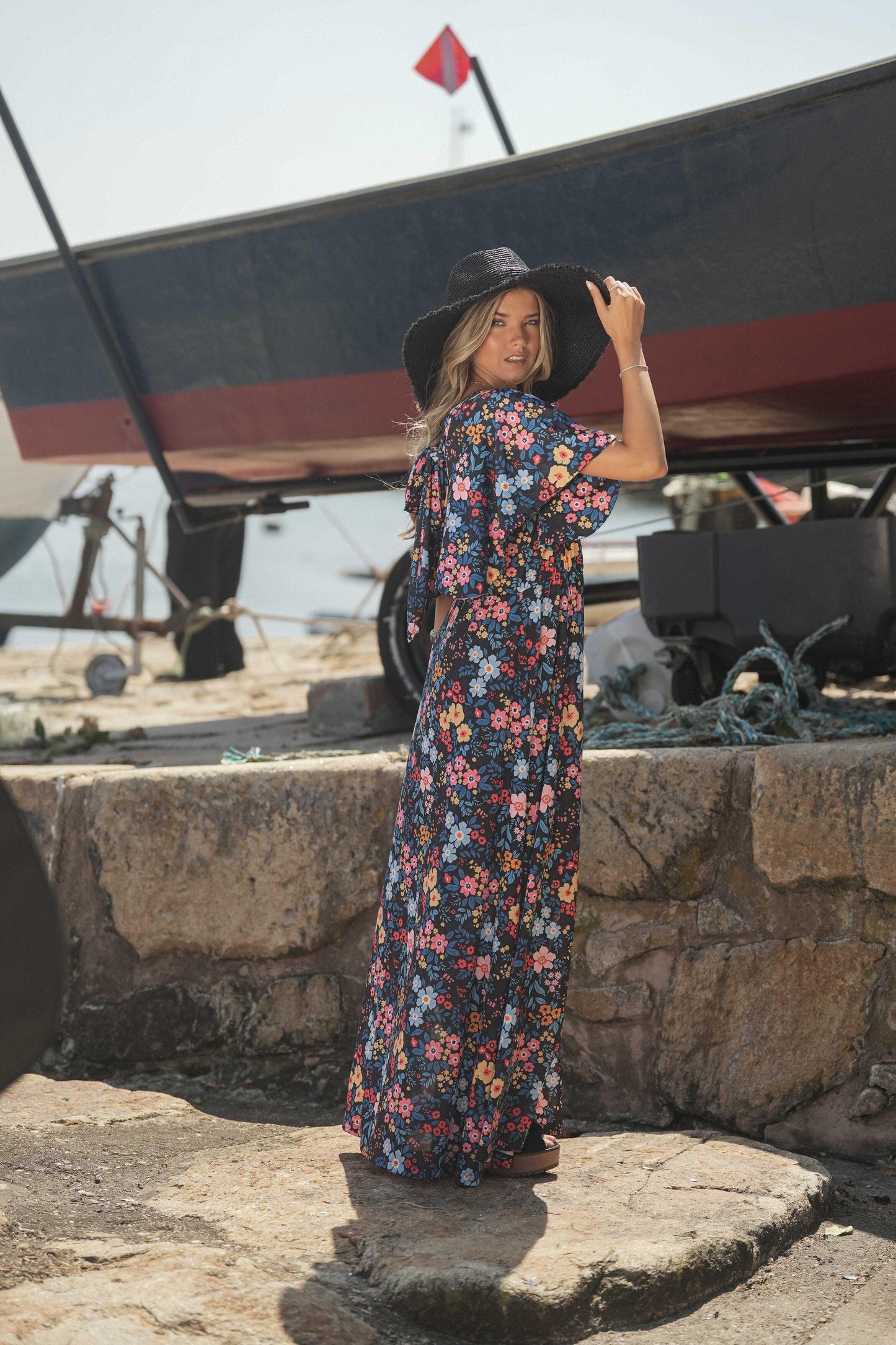 printed long dress