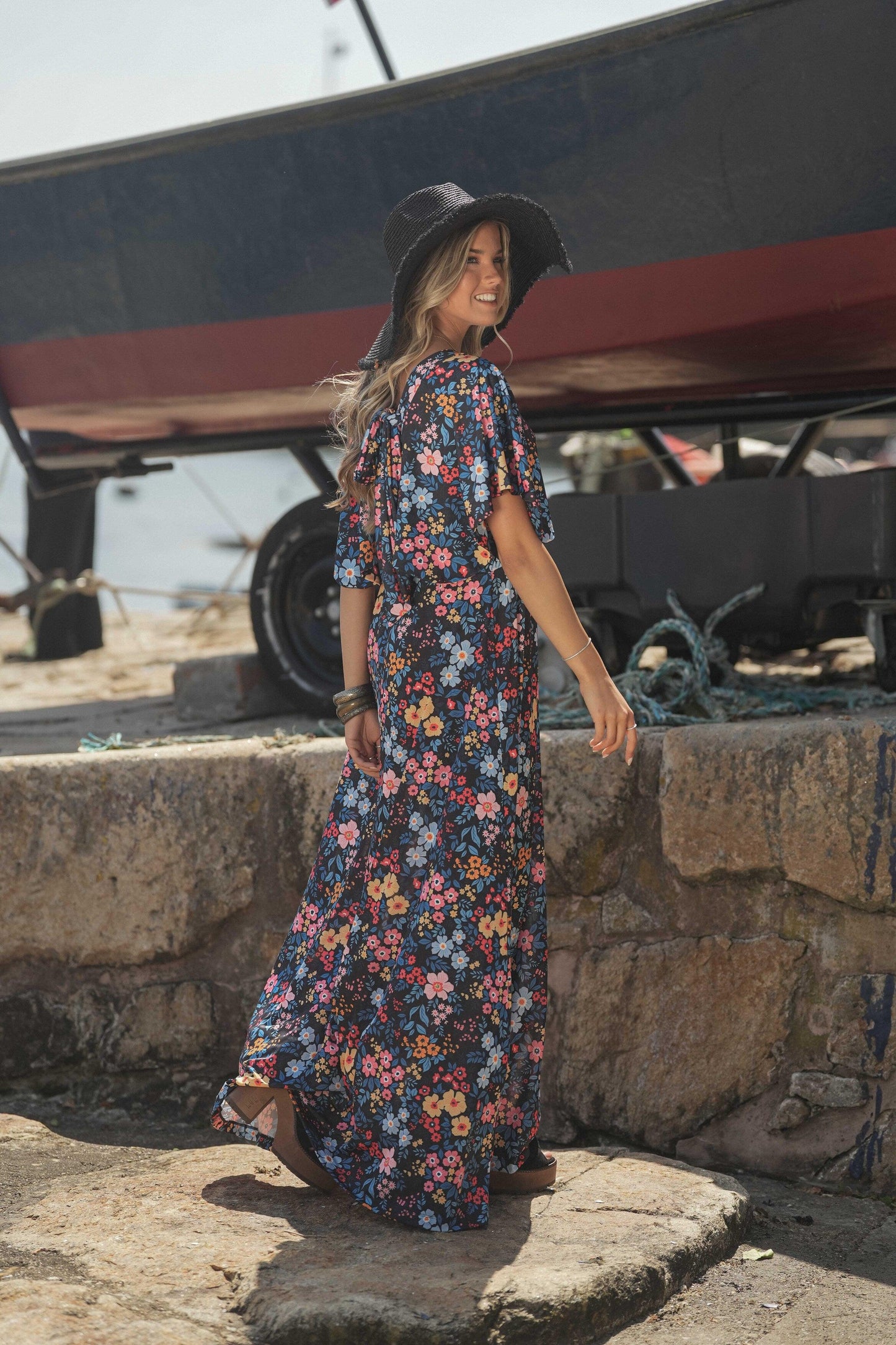 printed long dress