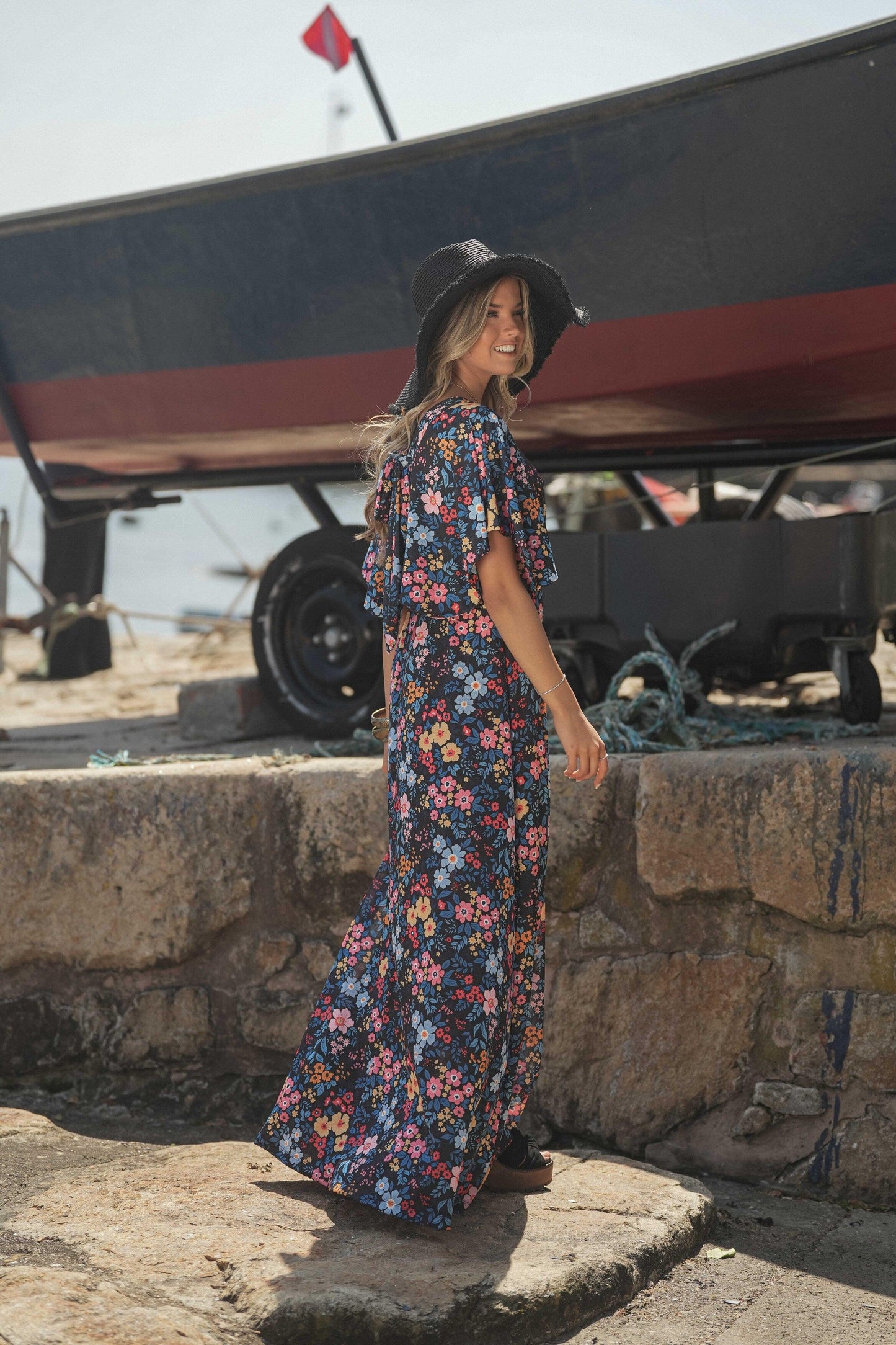 printed long dress