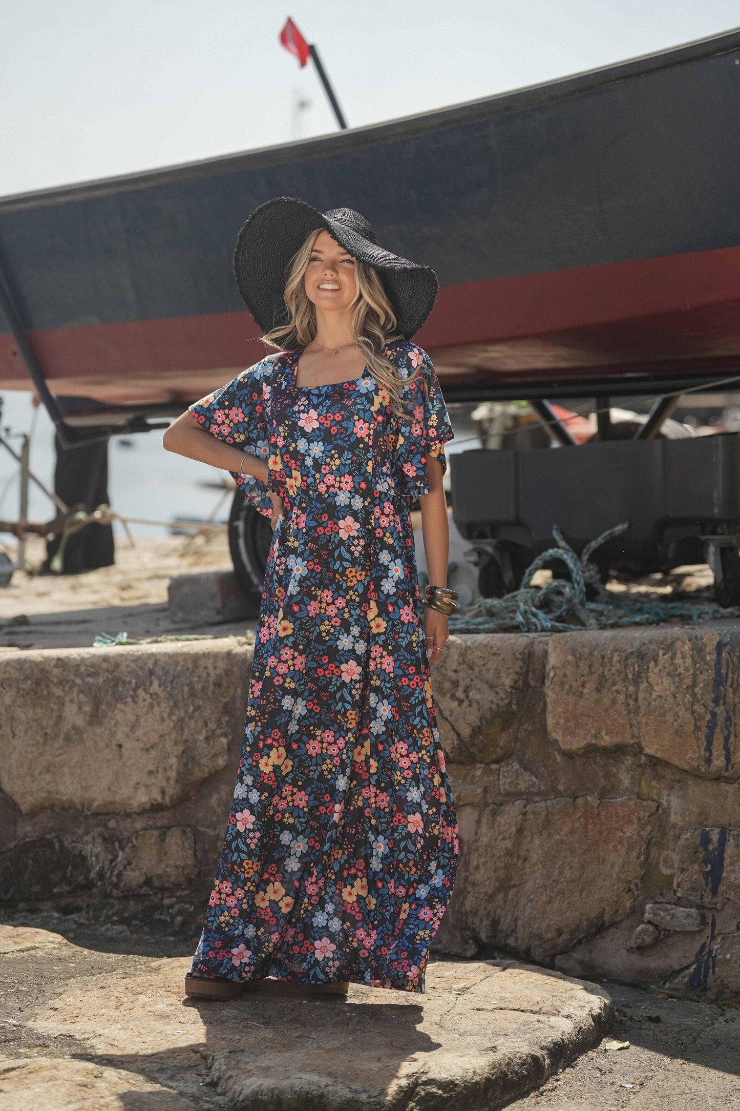 printed long dress