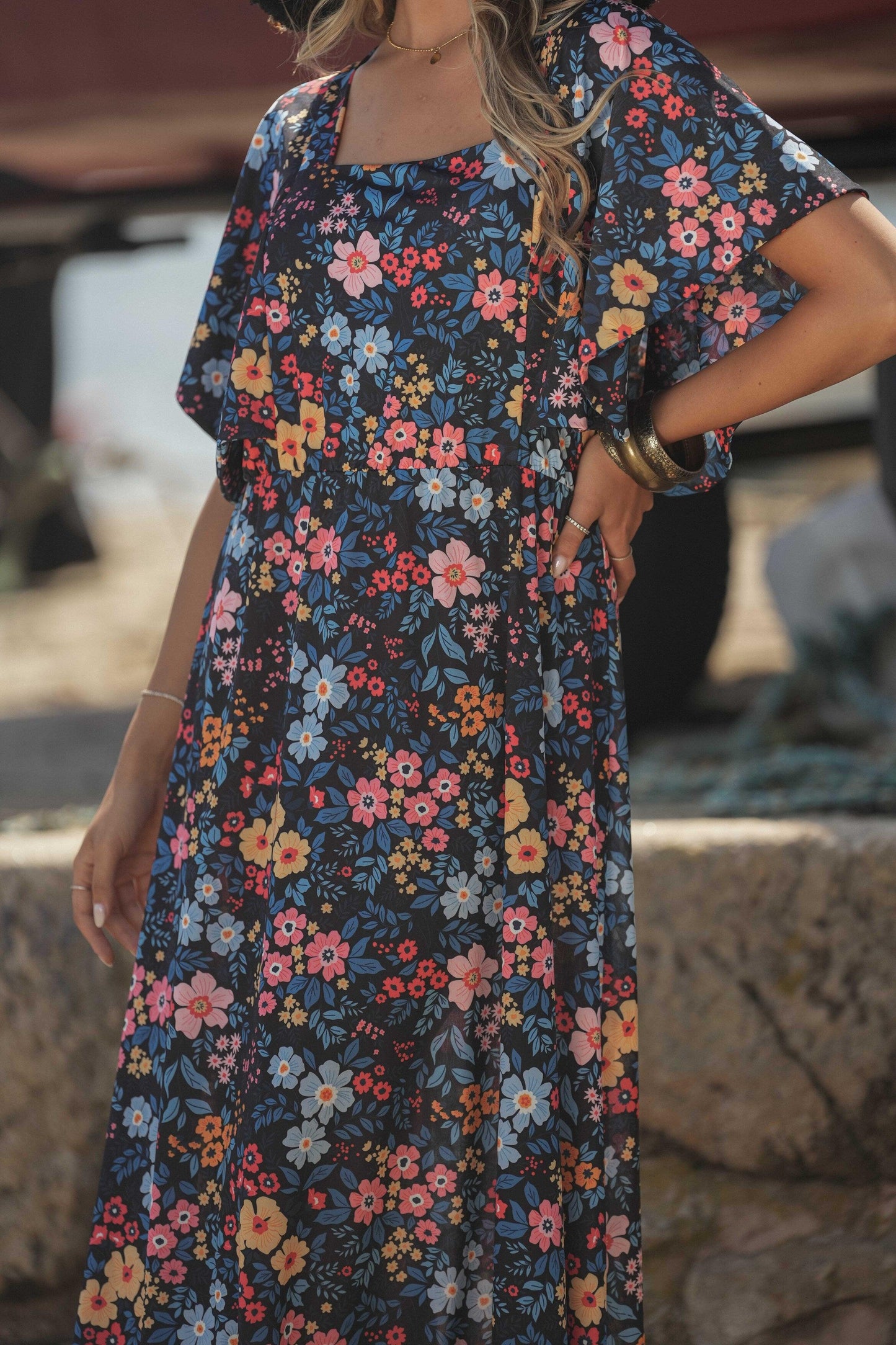 printed long dress
