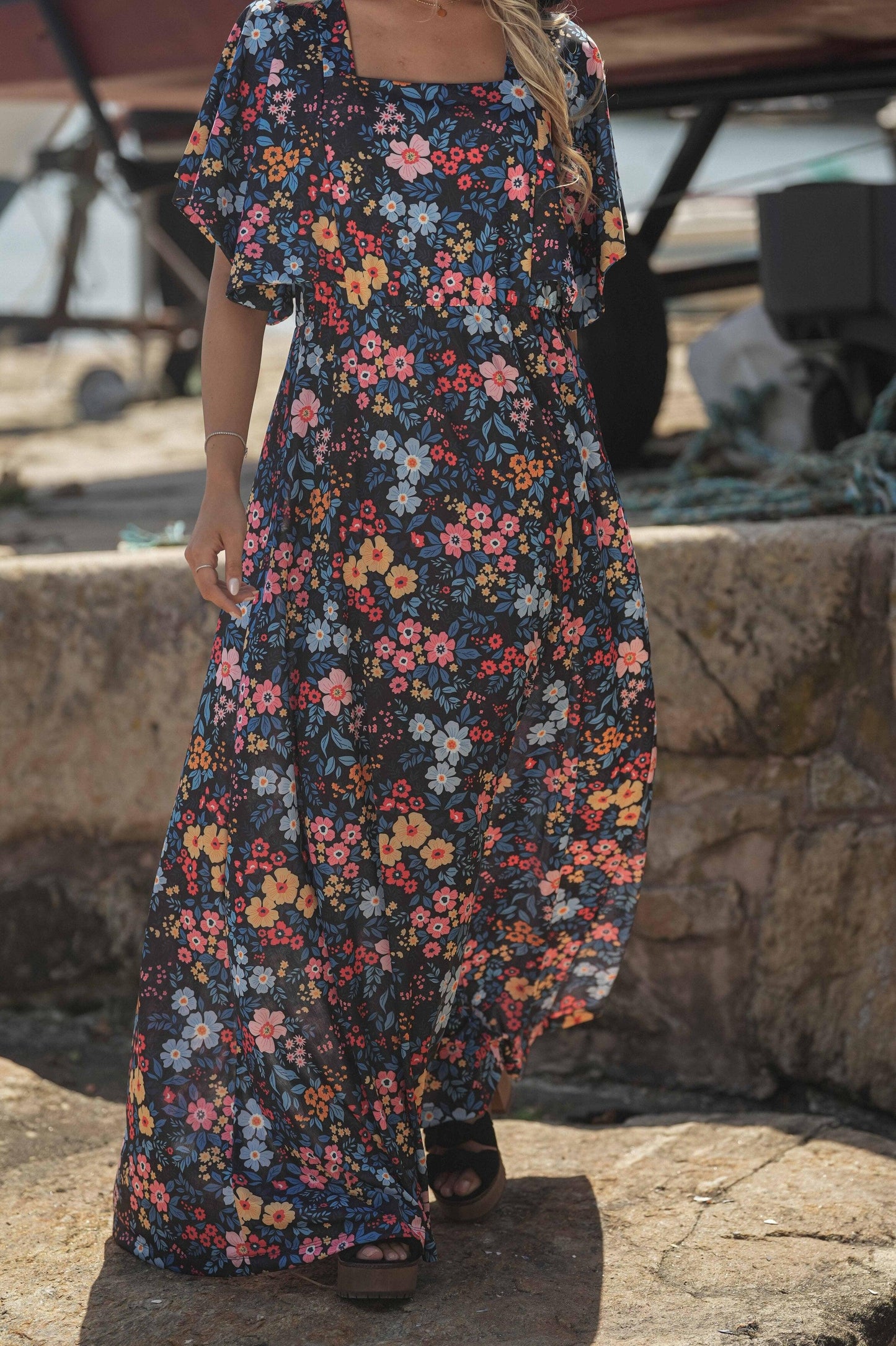 printed long dress