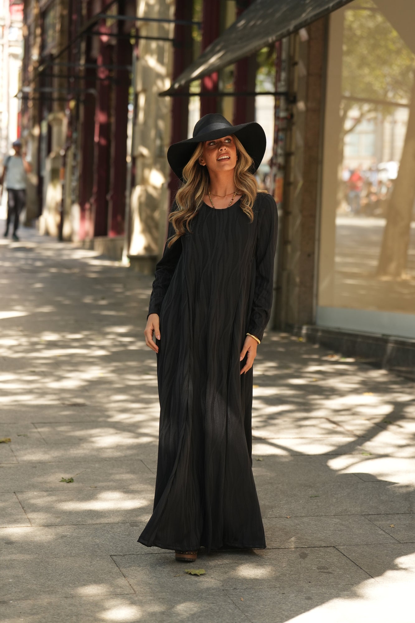 Vestido comprido em malha