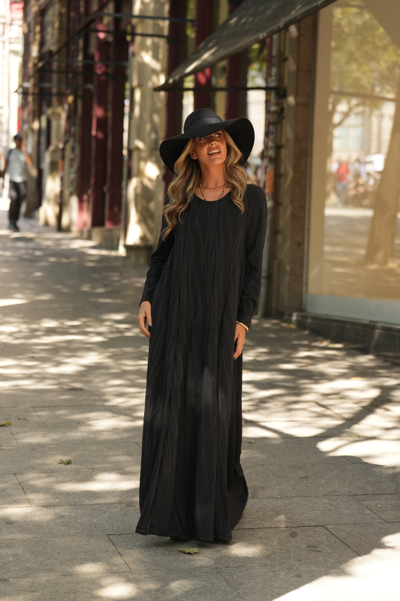 Vestido comprido em malha