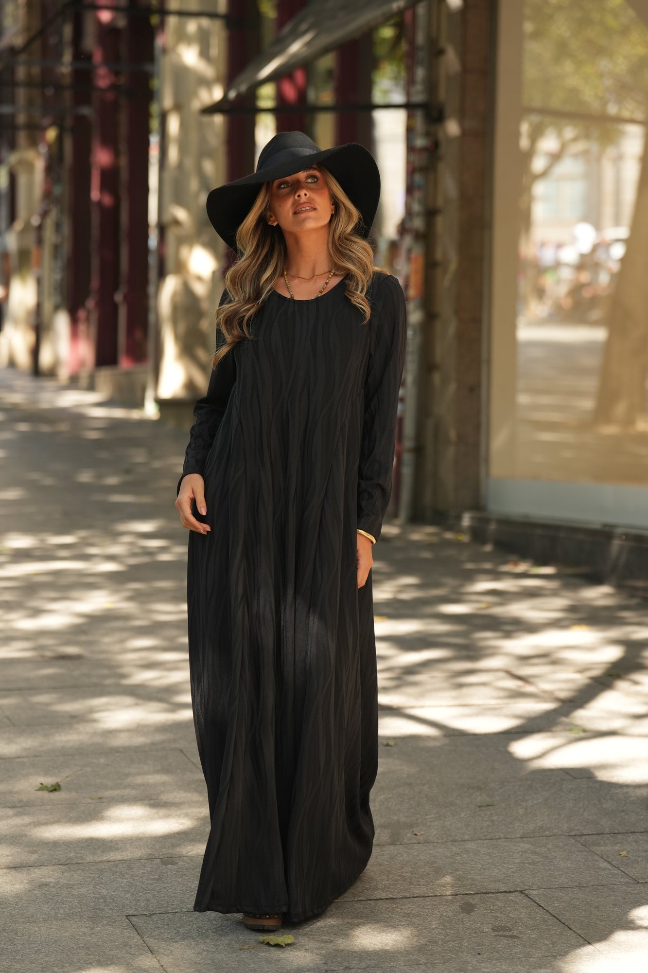 Vestido comprido em malha