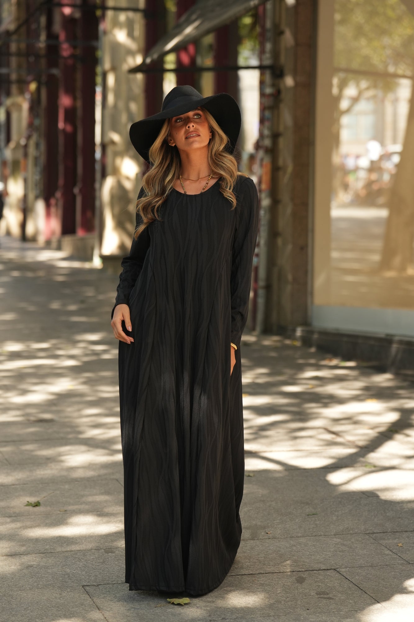 Vestido comprido em malha
