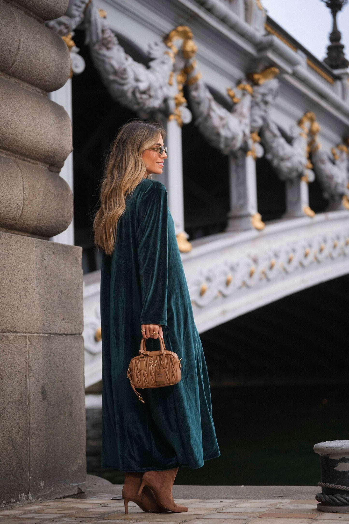 Long velvet dress