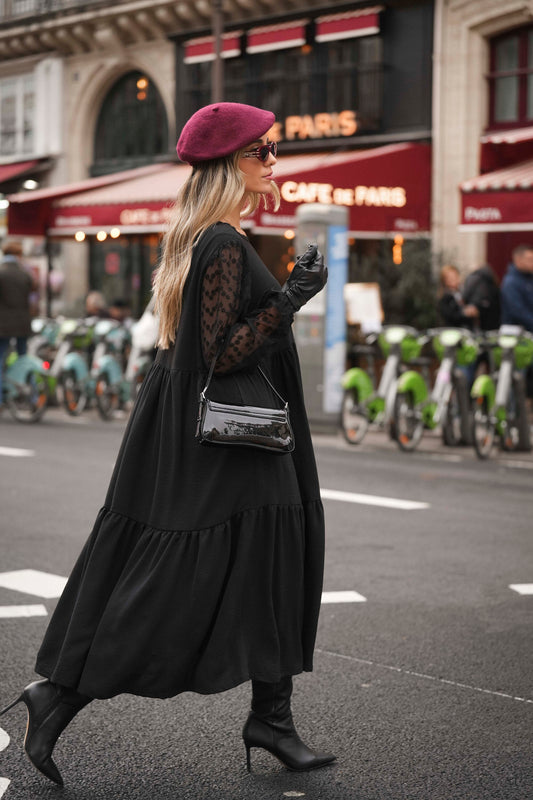 Vestido comprido preto