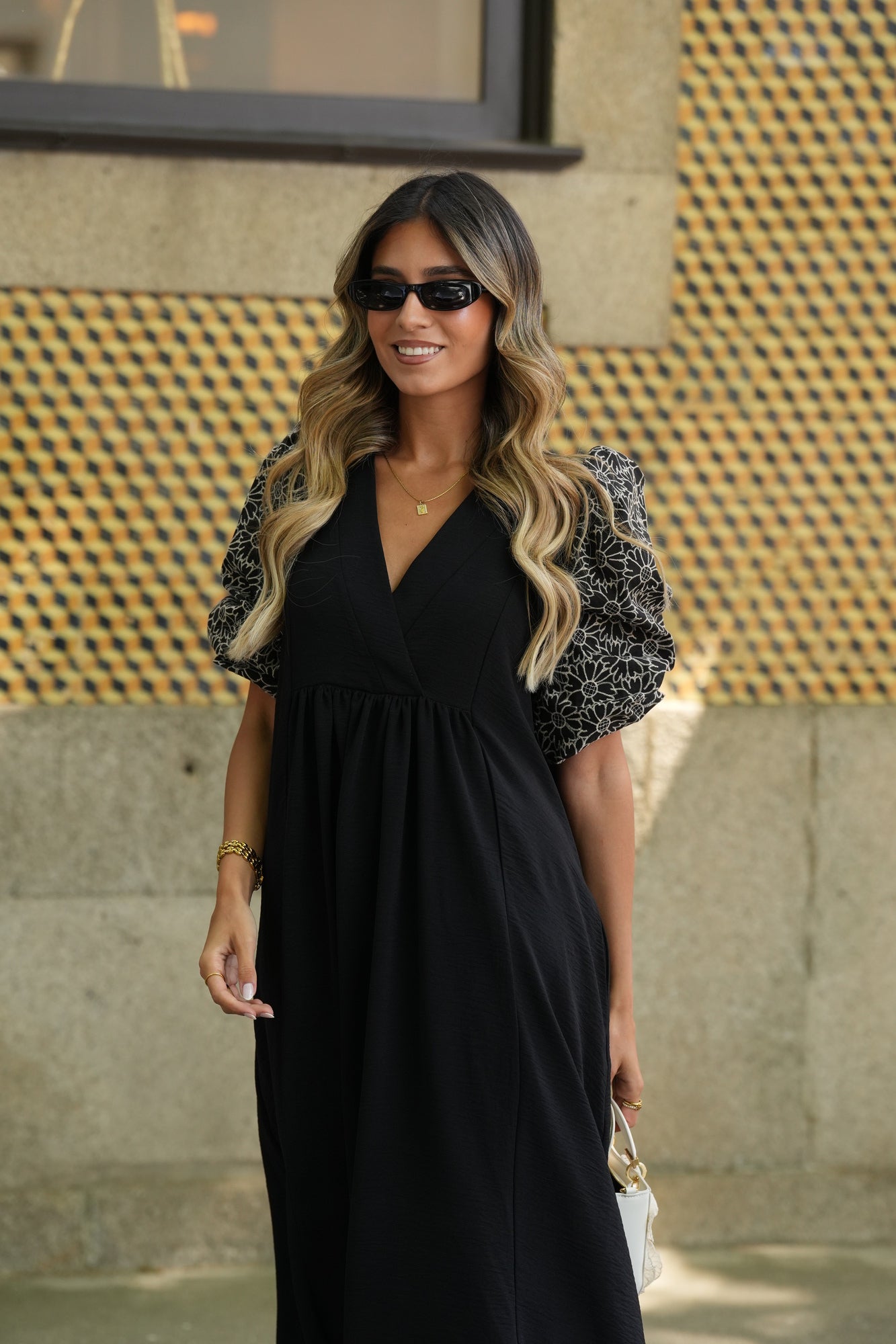 Vestido comprido em preto