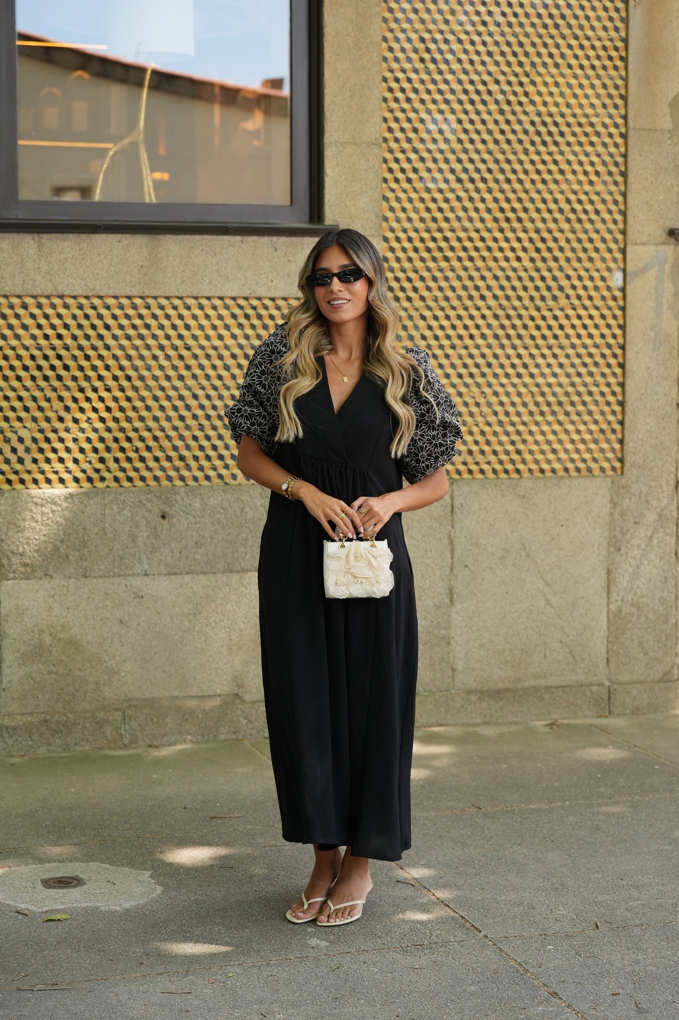 Vestido comprido em preto