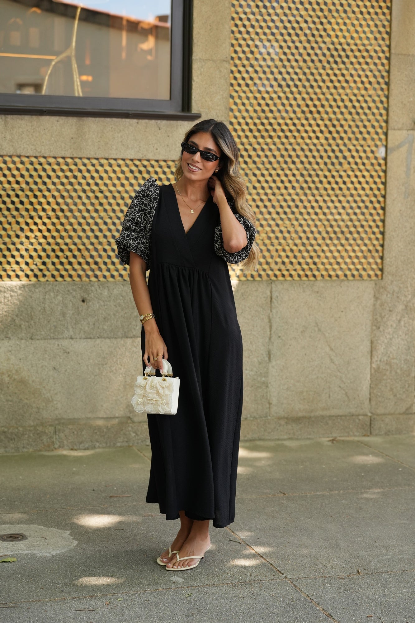 Vestido comprido em preto