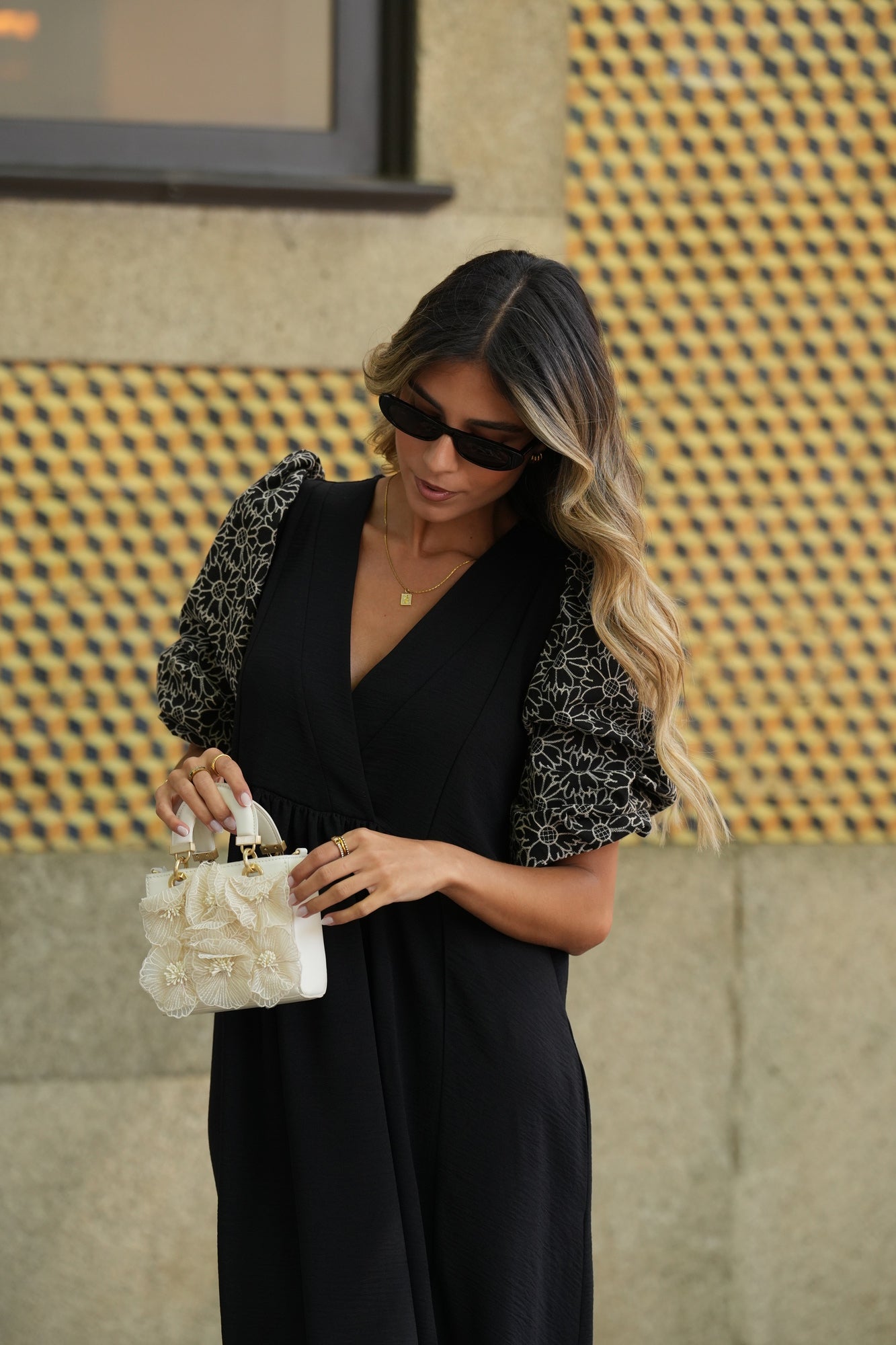 Vestido comprido em preto