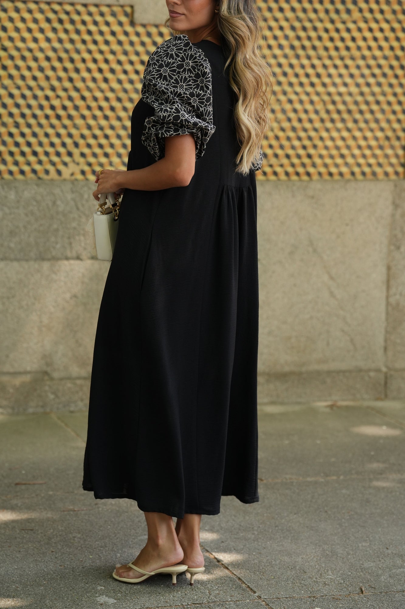Vestido comprido em preto