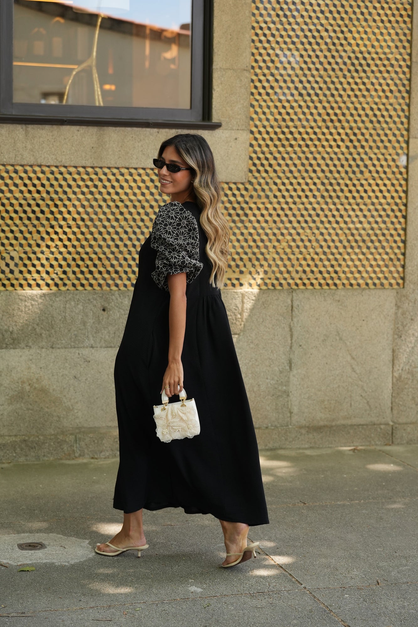 Vestido comprido em preto