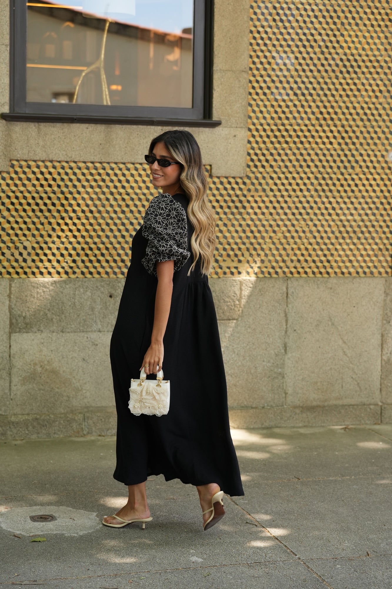 Vestido comprido em preto