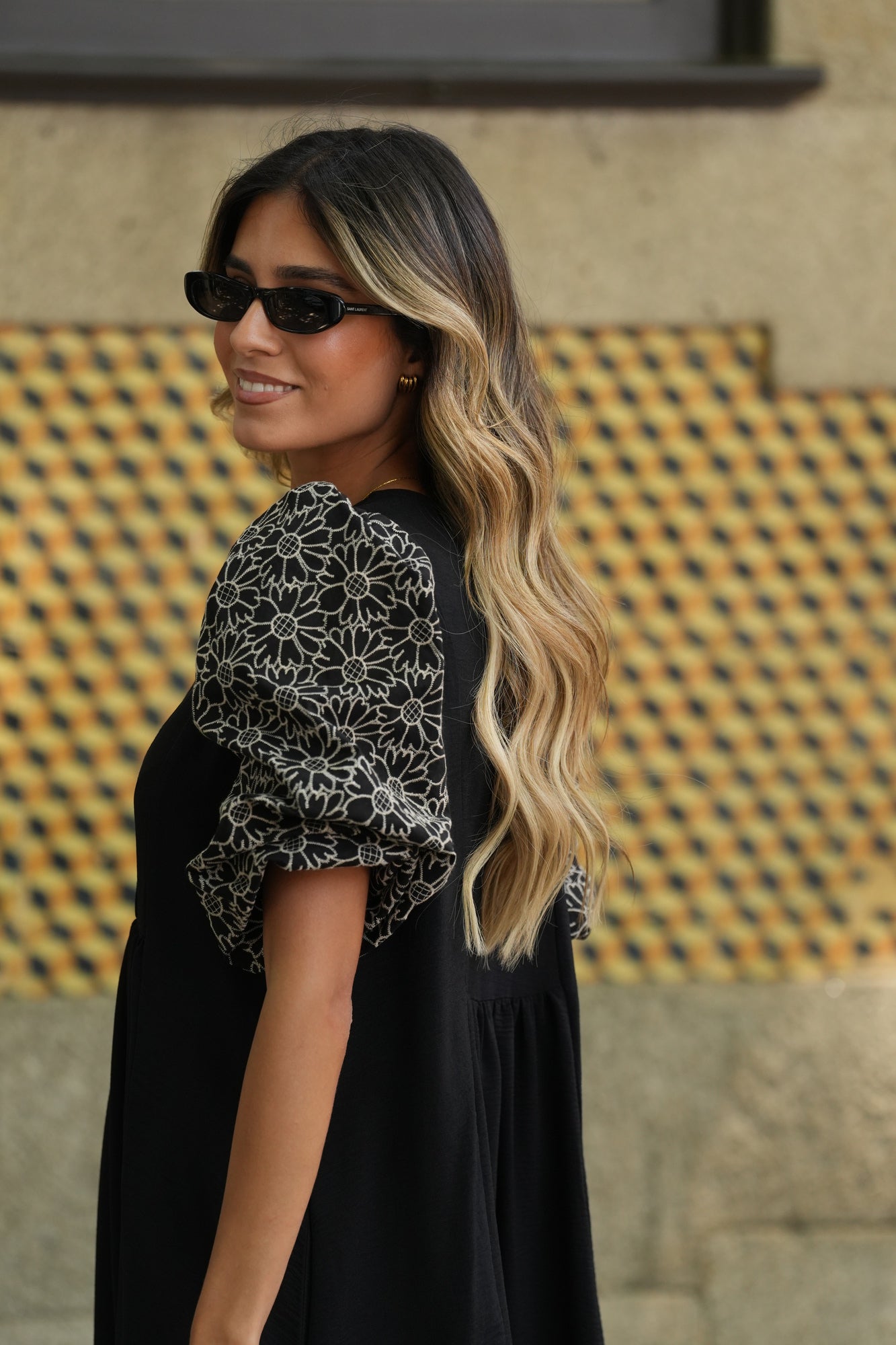 Vestido comprido em preto