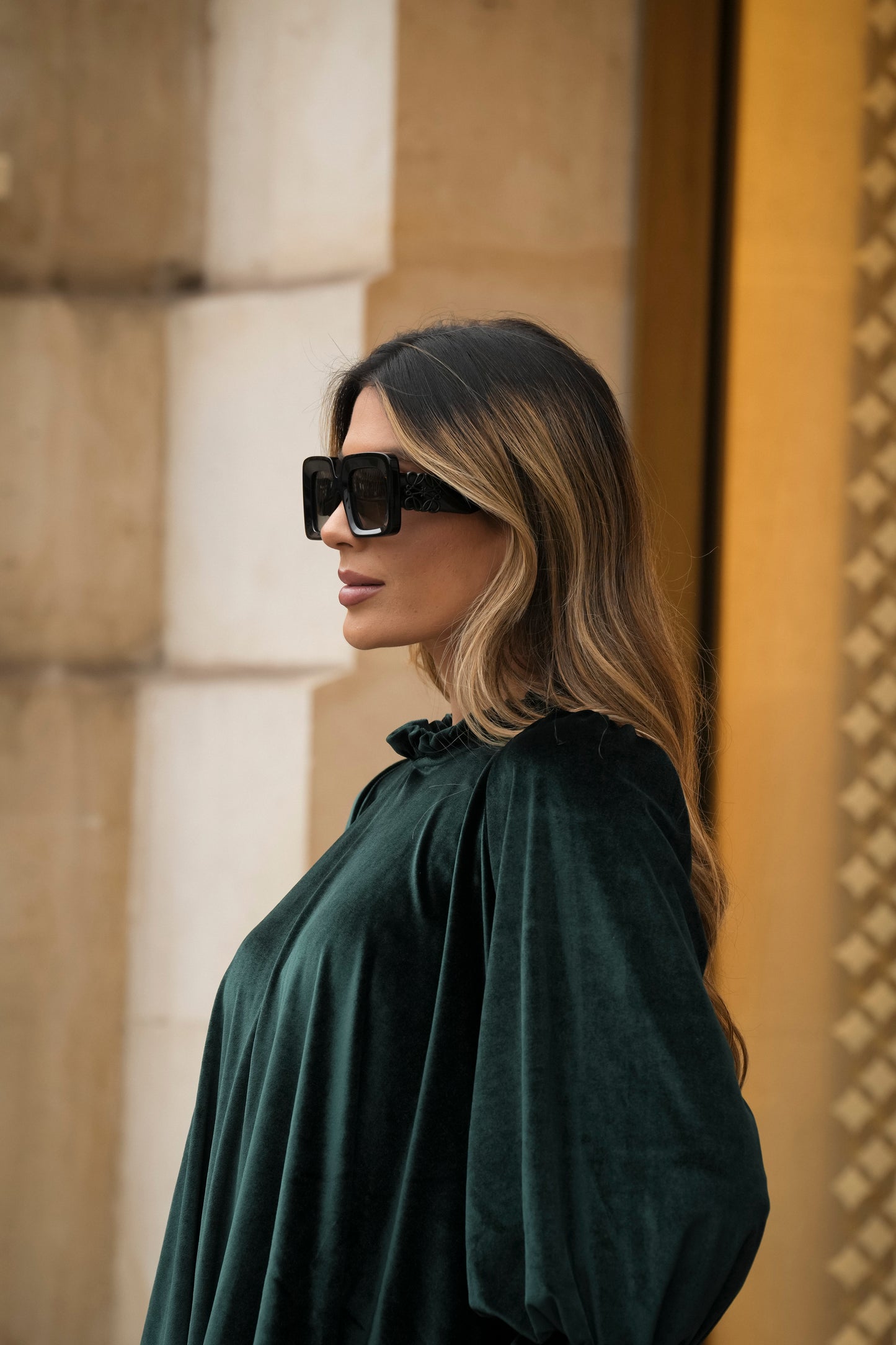 Vestido corto de terciopelo