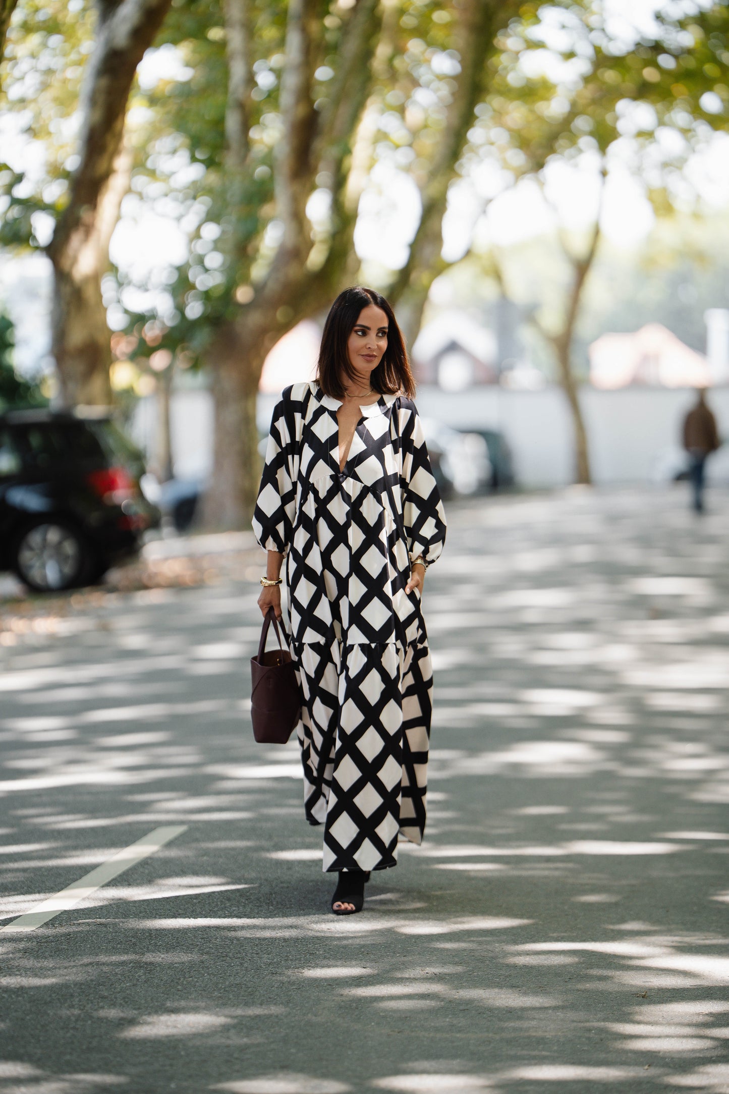 Vestido comprido estampado