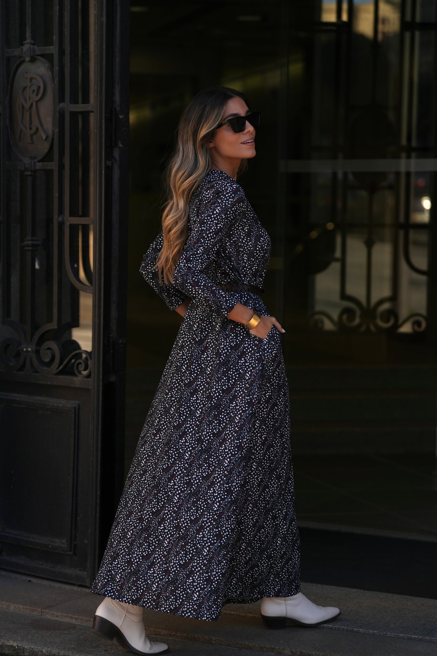 printed long dress