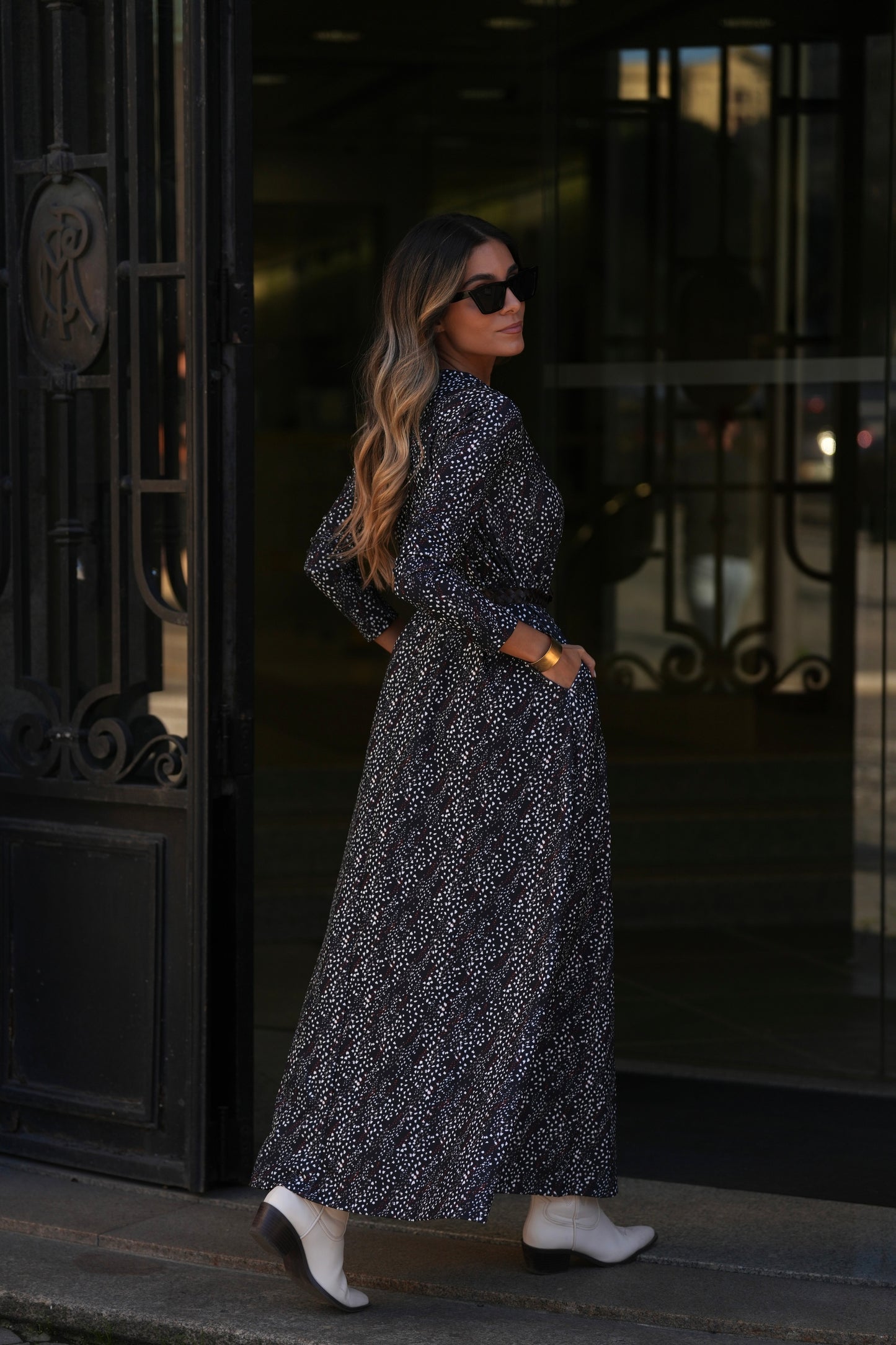 printed long dress