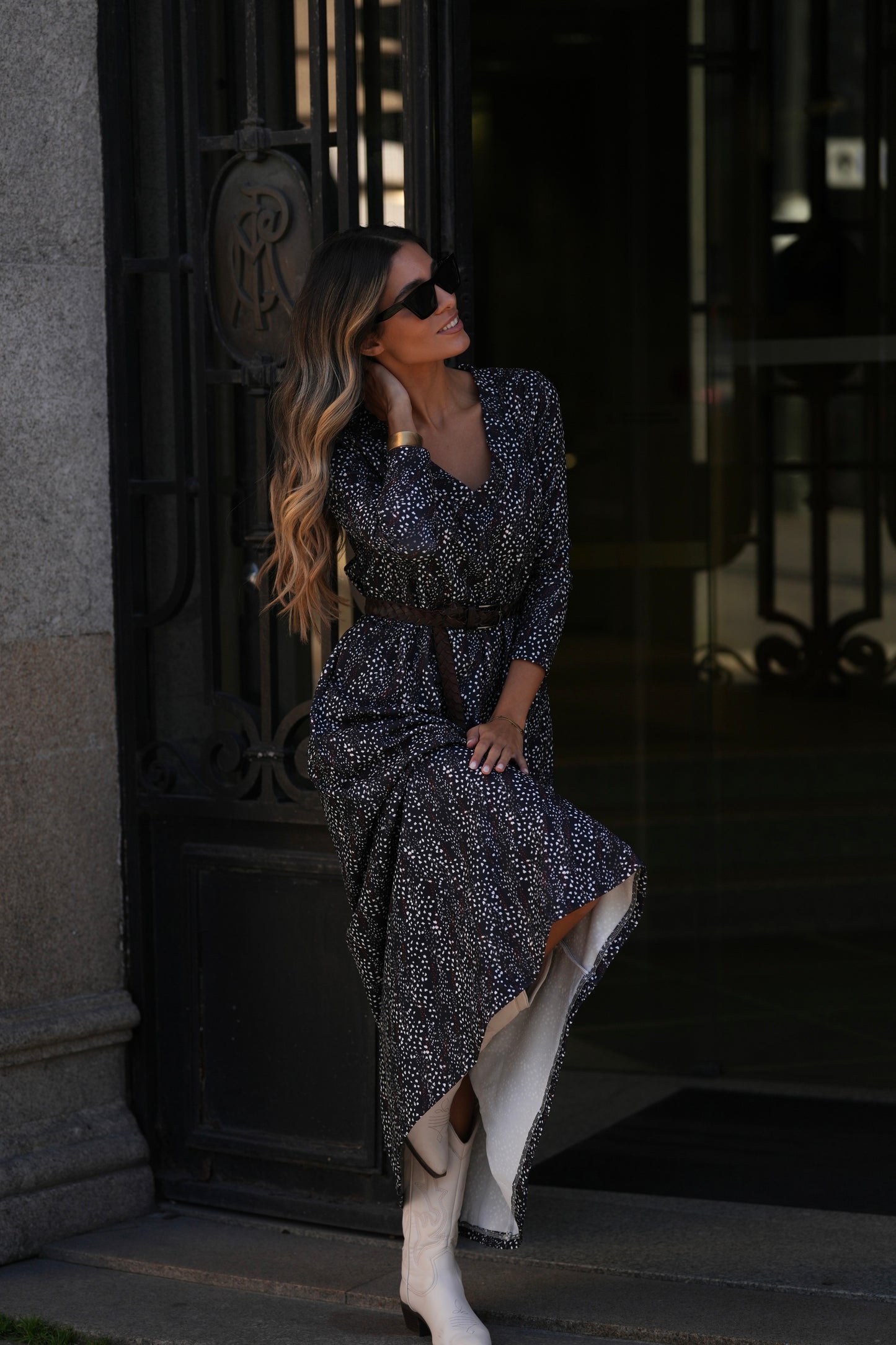 printed long dress