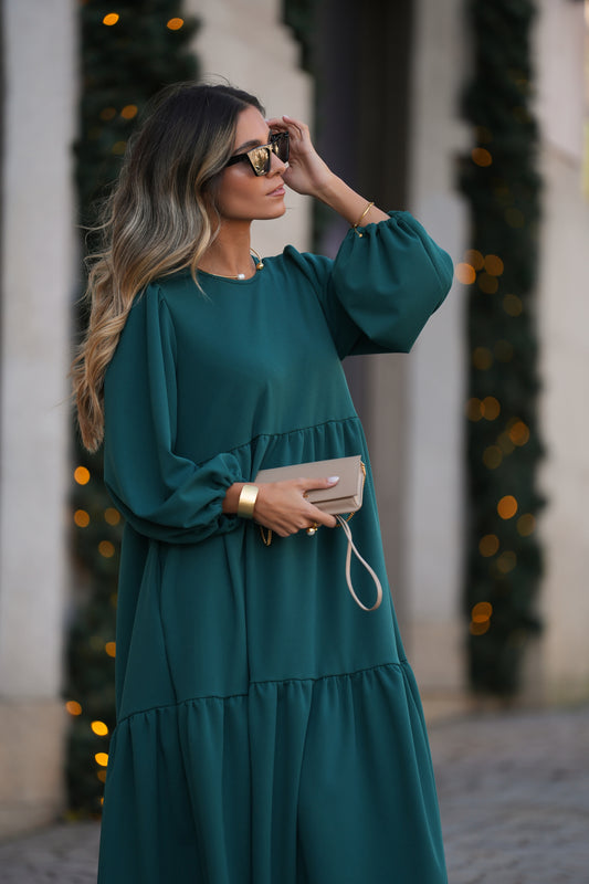 Long dress with ruffles