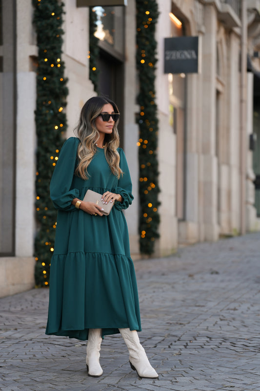 Long dress with ruffles