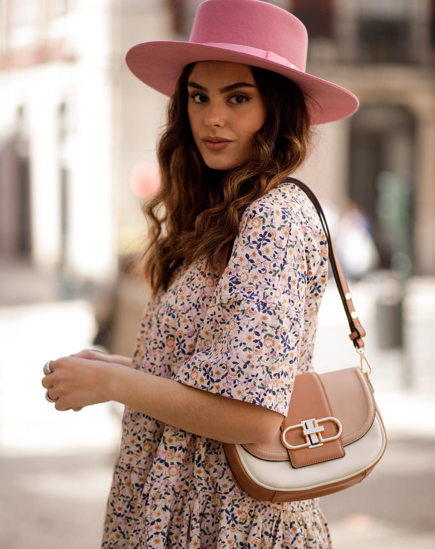 Vestido midi floral