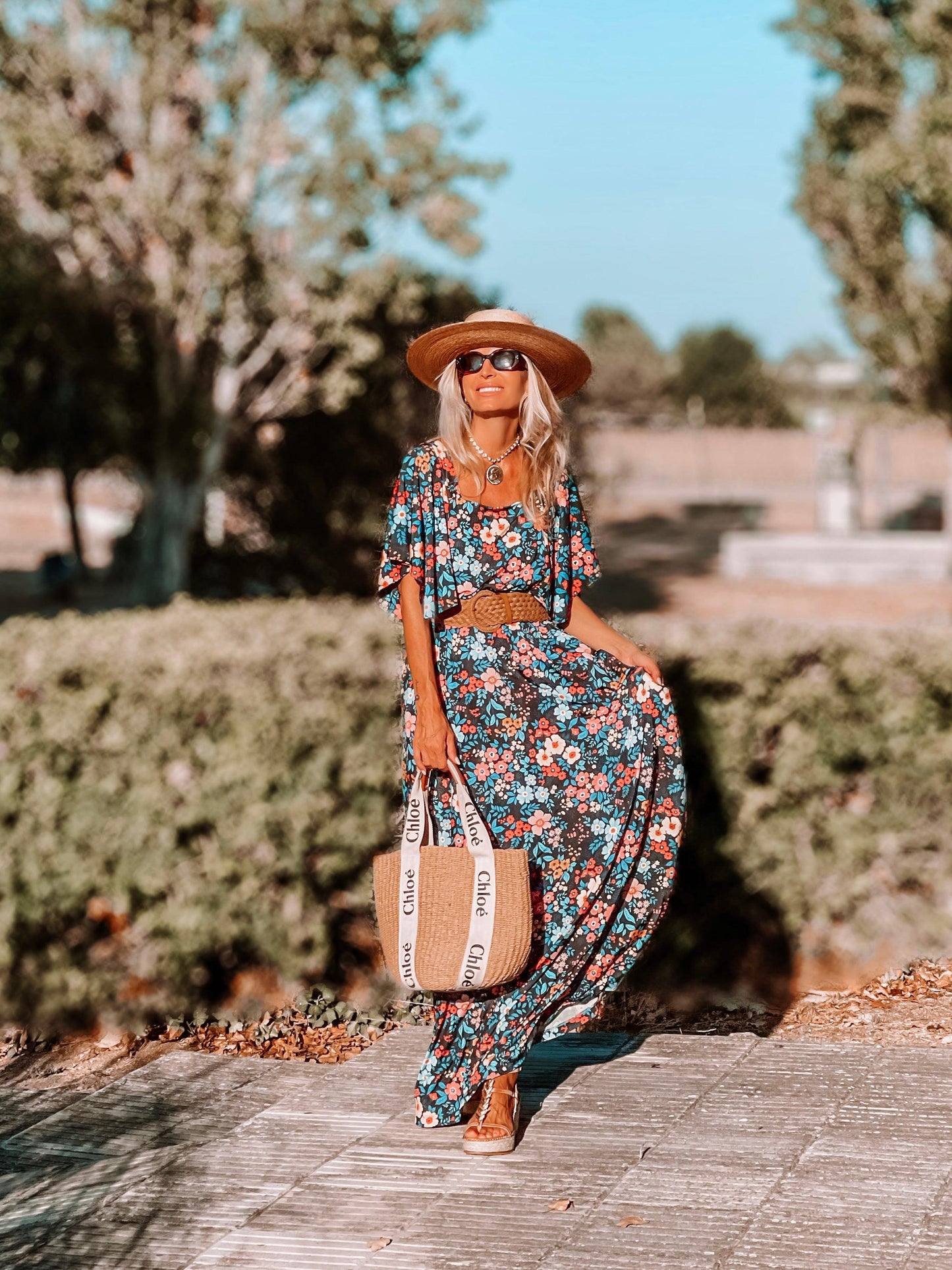 printed long dress
