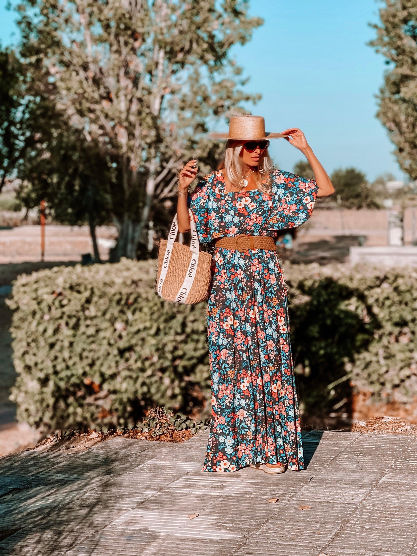 printed long dress
