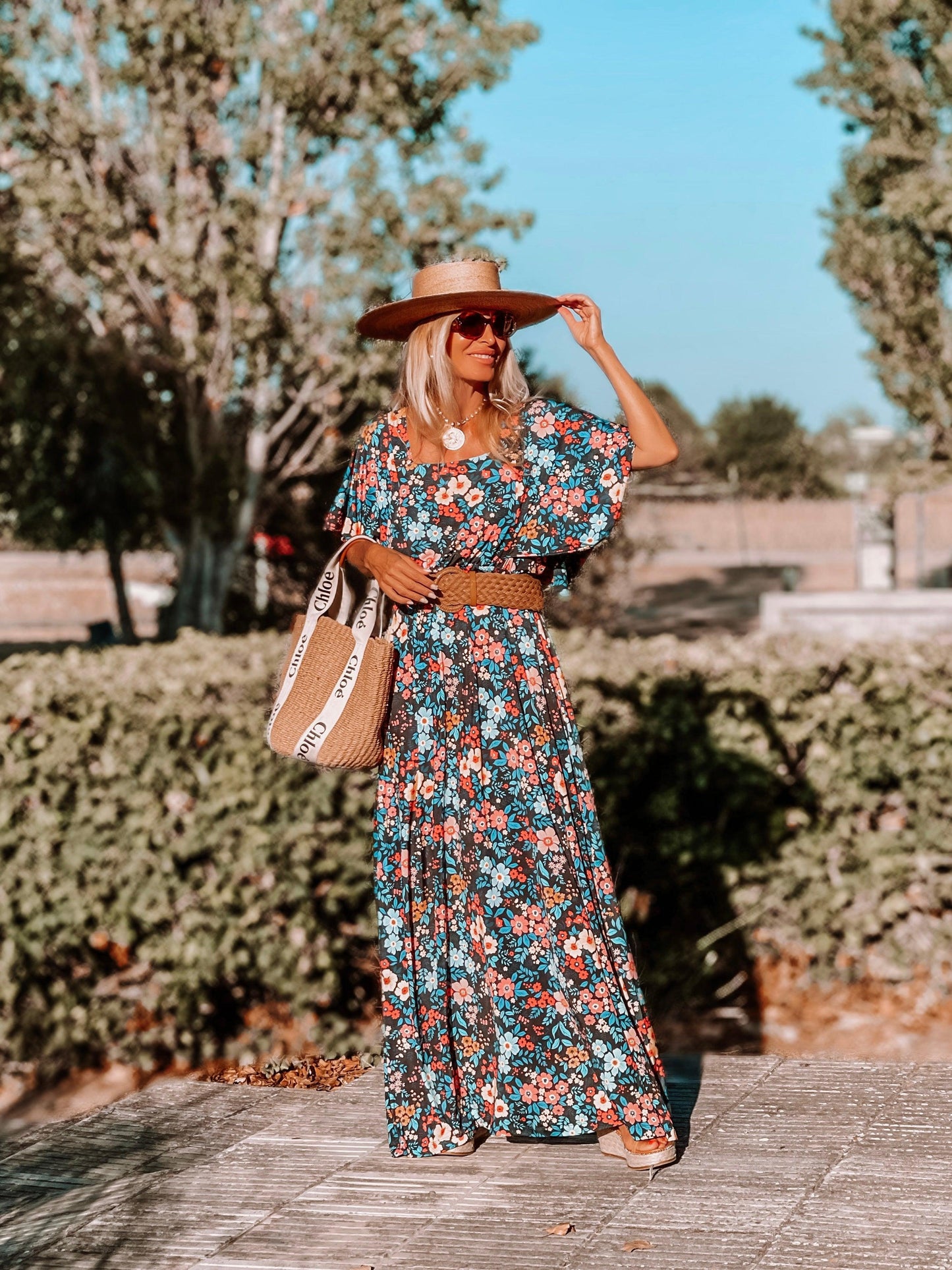 printed long dress