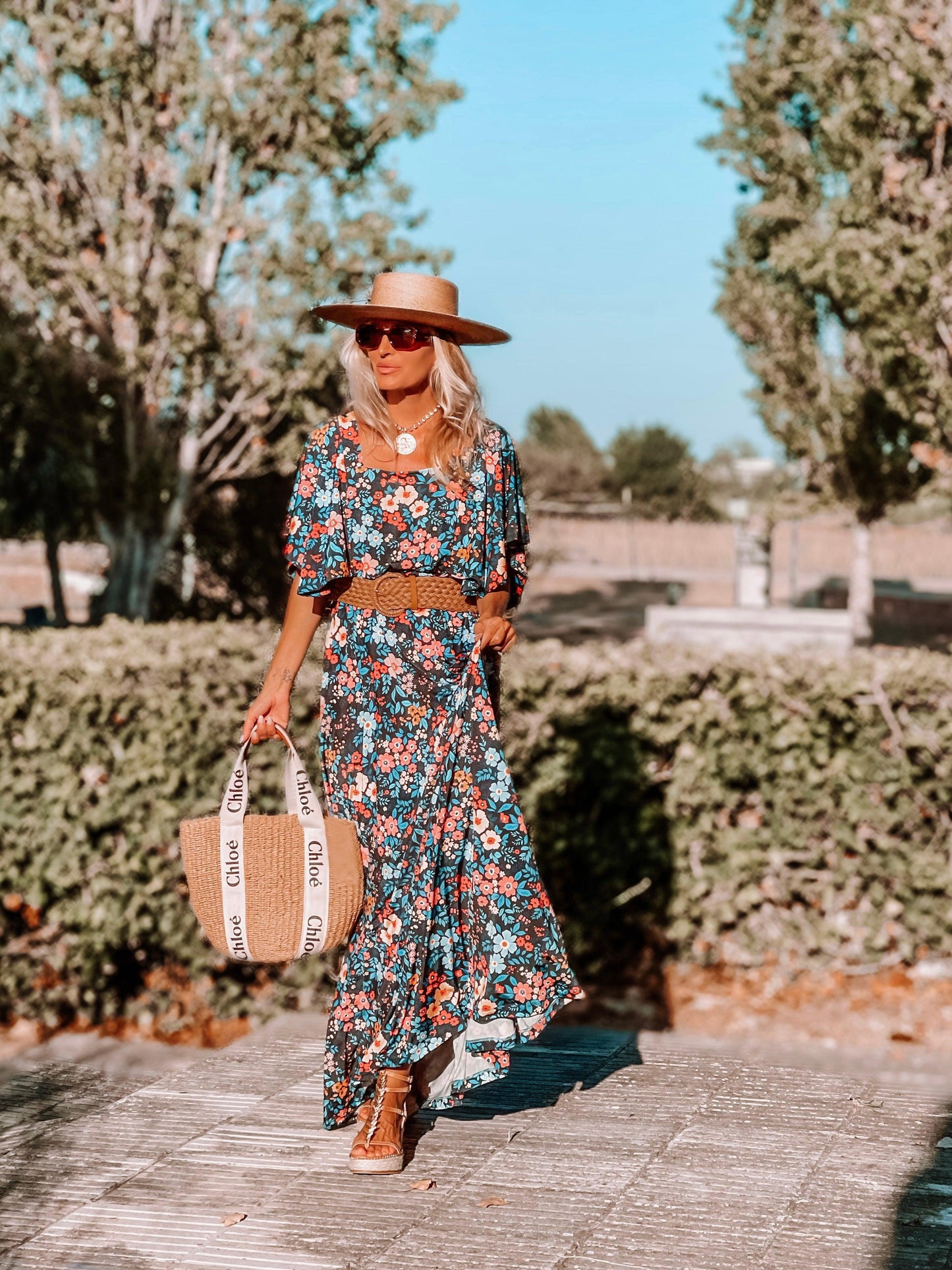 printed long dress