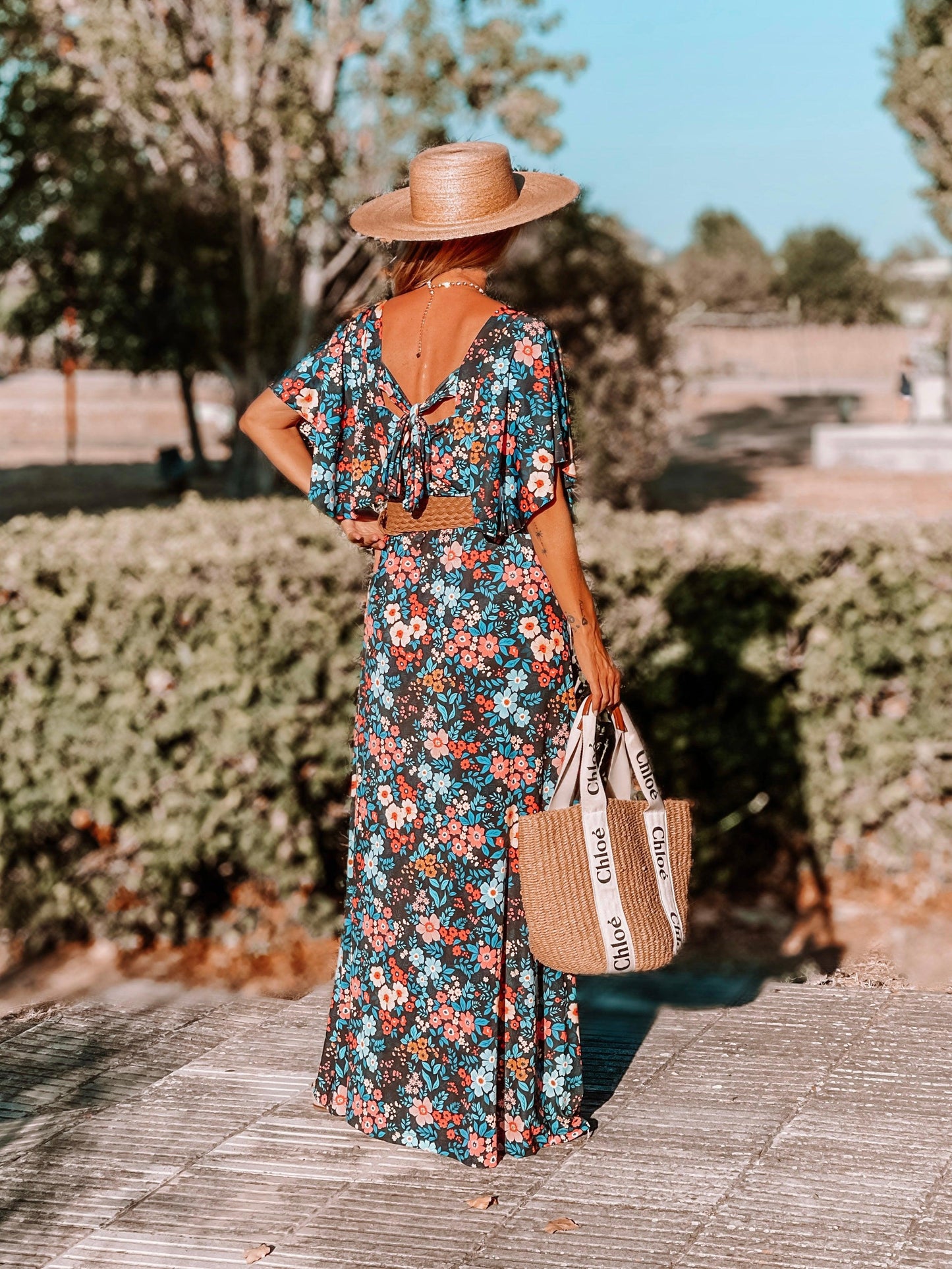printed long dress