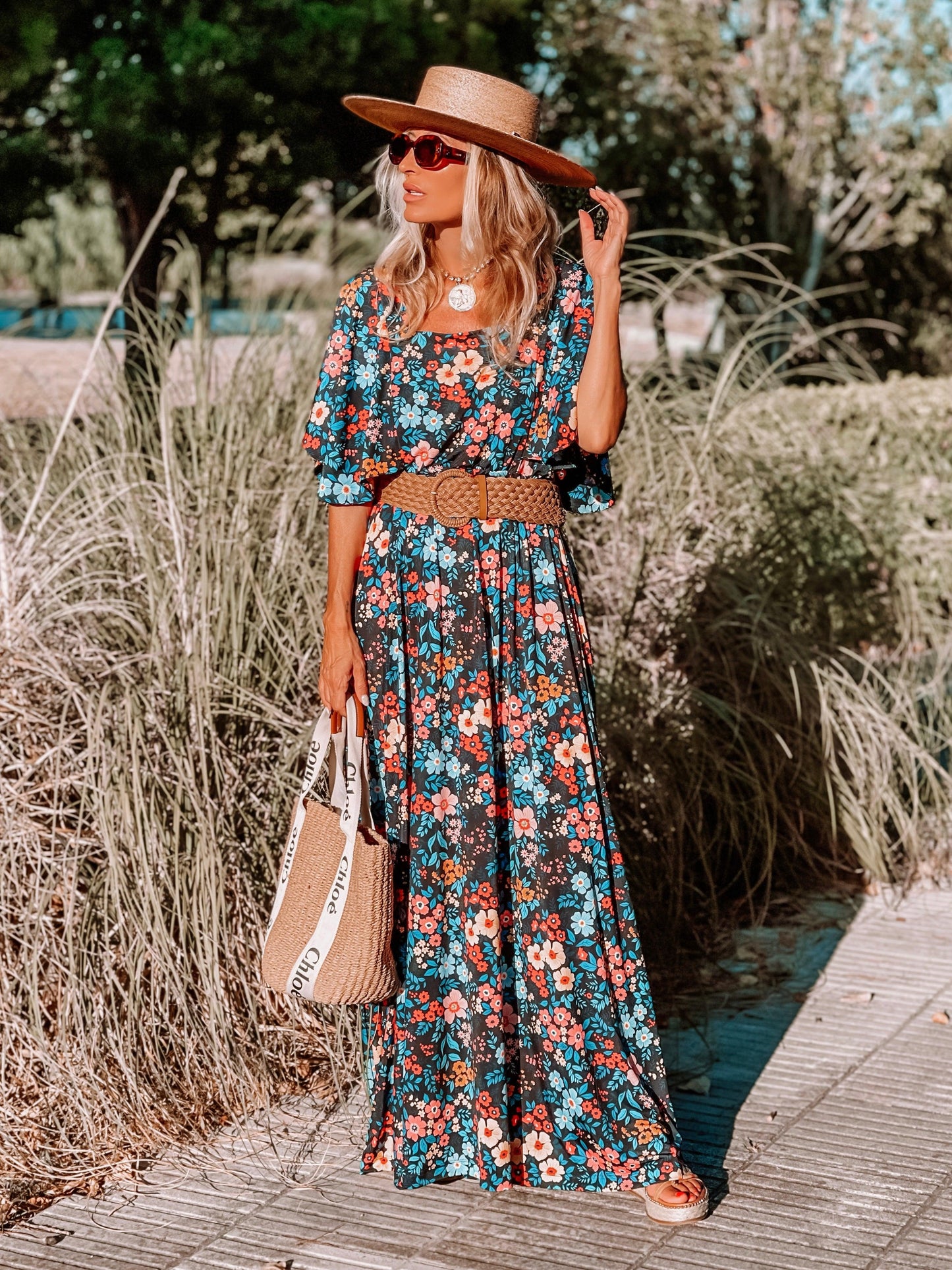 printed long dress
