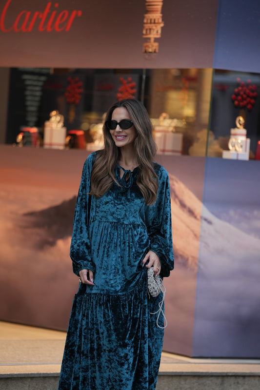 Long velvet dress